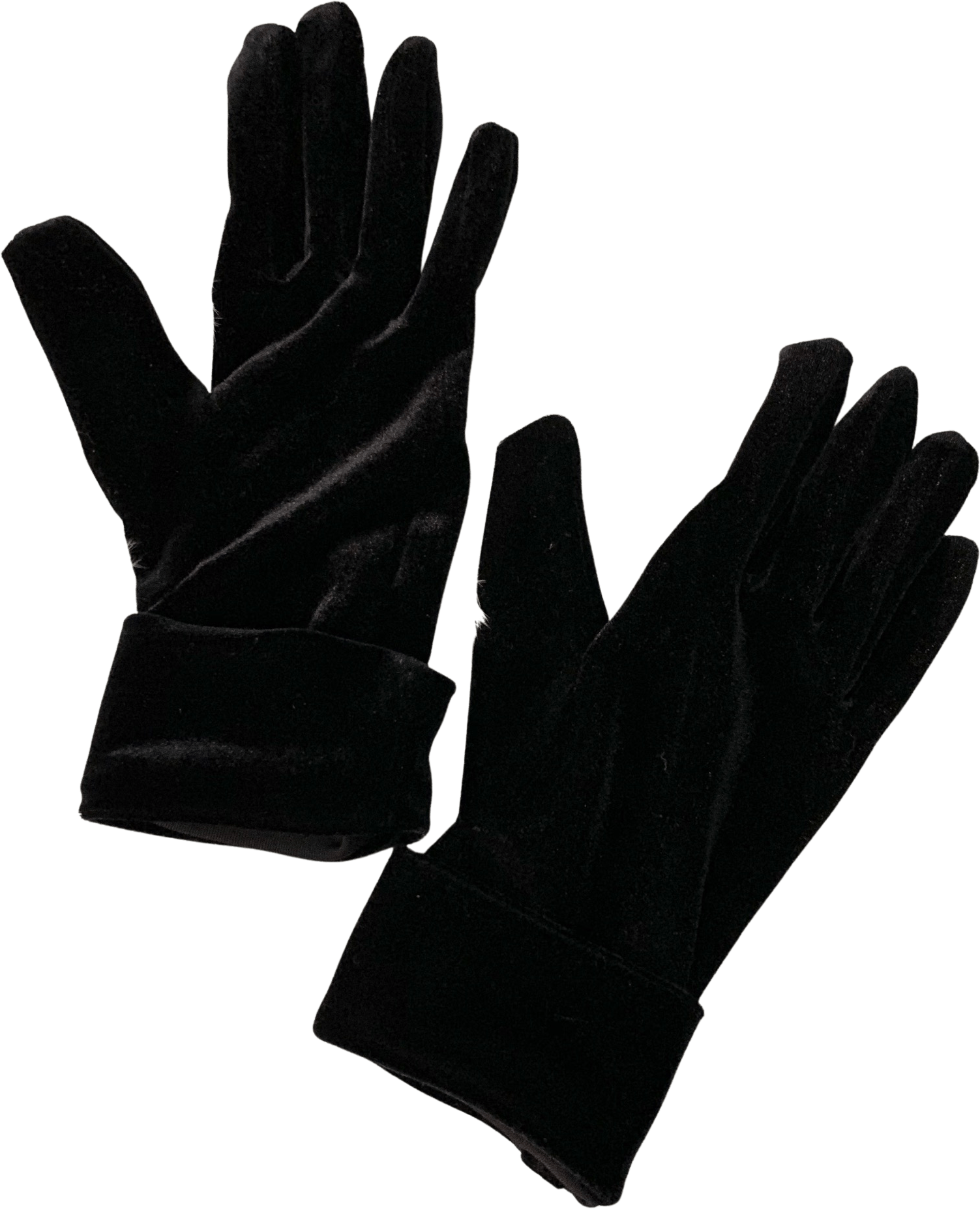 Vintage Black Velvet Gloves Shop THRILLING