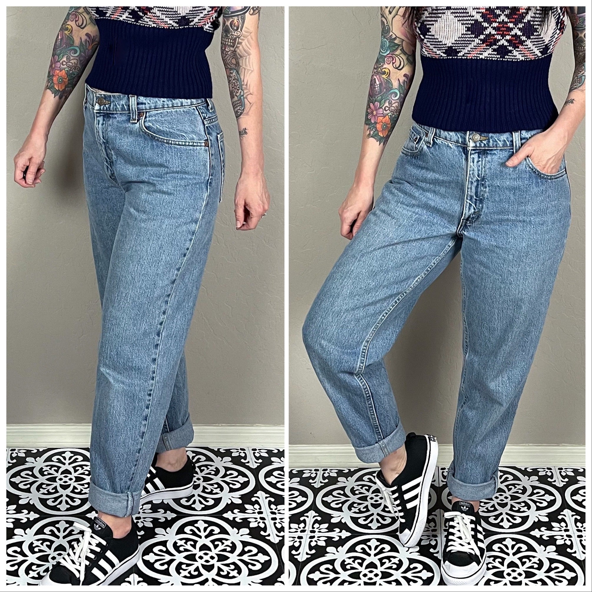 Vintage 90s Light Wash Levi's 550 Relaxed Fit Tapered Leg By