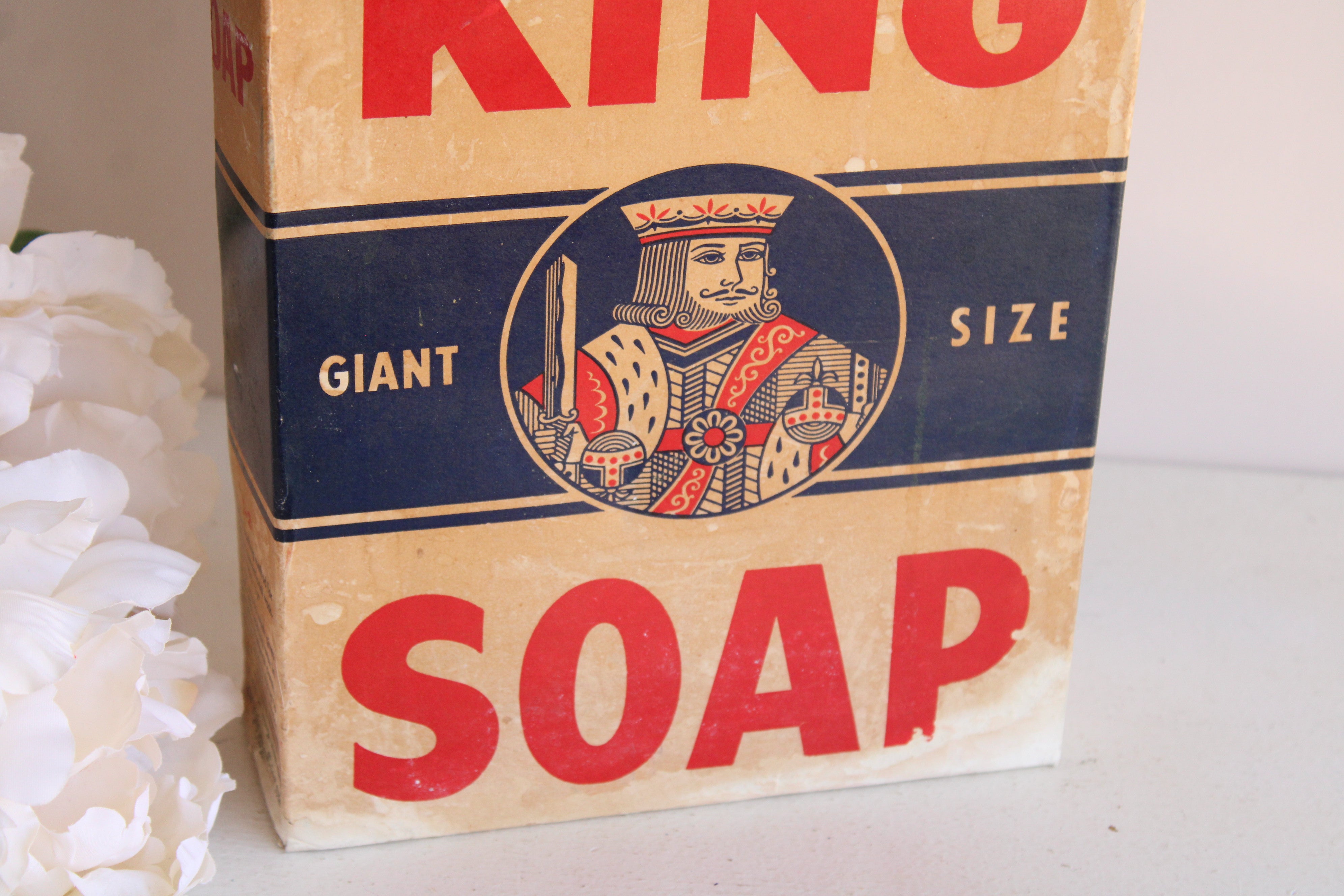 Vintage 50s Box Of Whte King Soap Laundry Detergent By White King