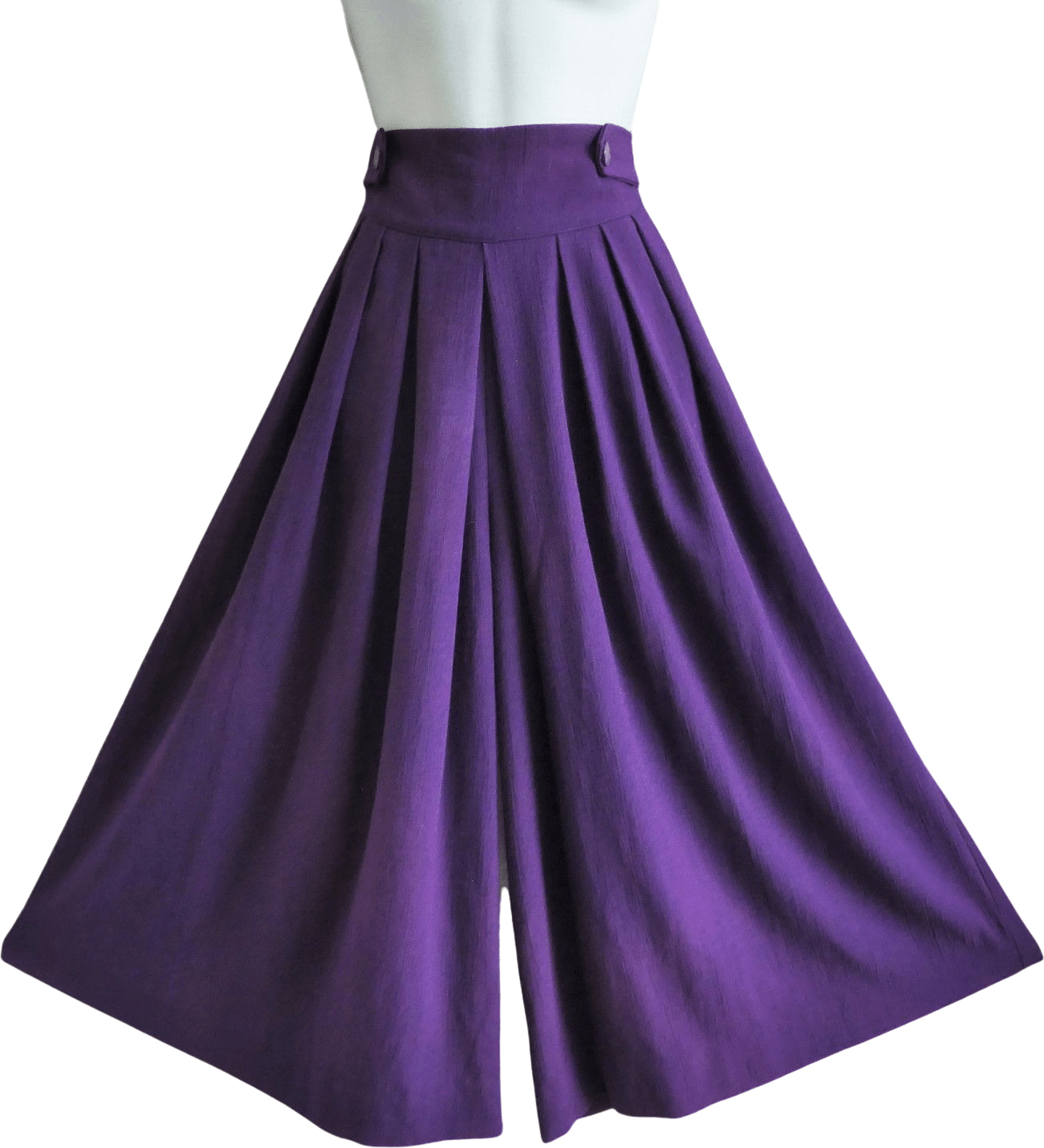 Vintage 80s Boho Palazzo Gaucho Culottes Split Skirt Pockets M By