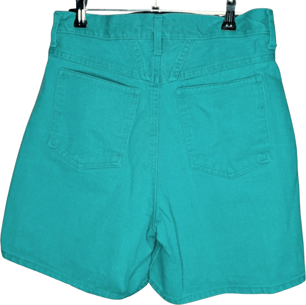 Vintage Green Color Denim High Waisted Shorts by Goodfellows Shop