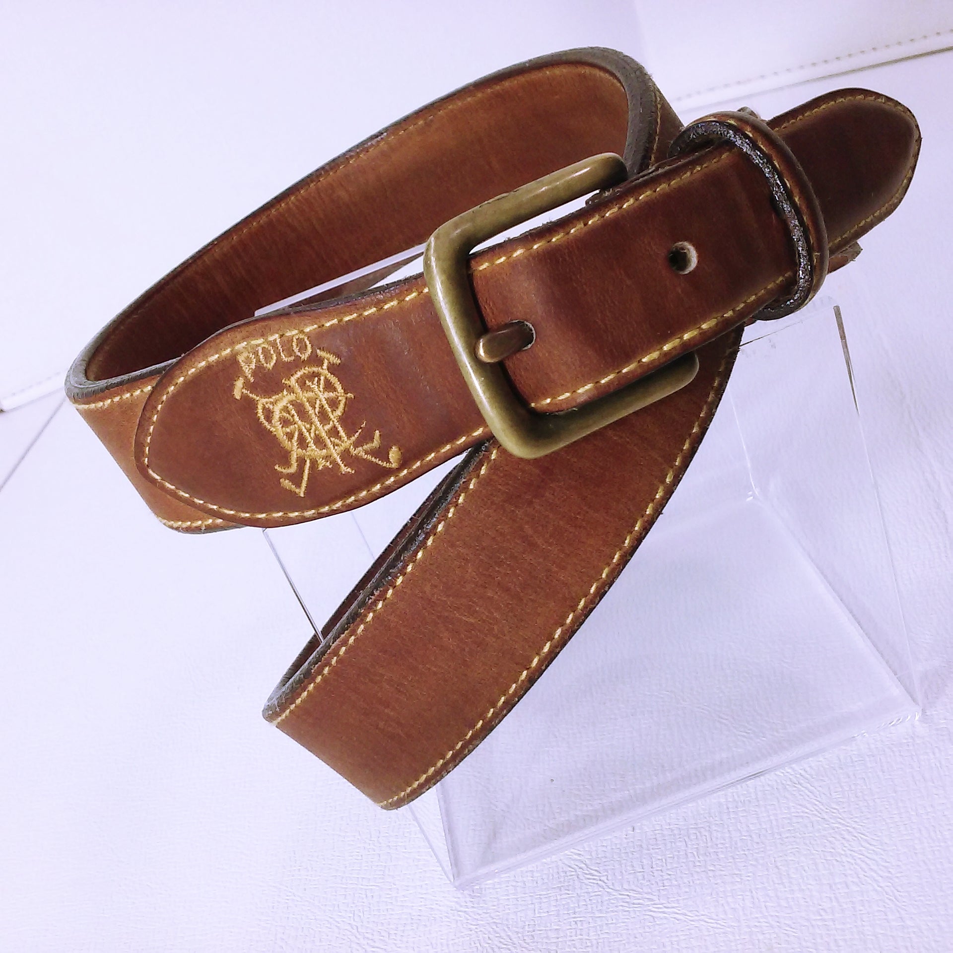 Vintage Ralph Lauren Brown Leather Belt by Ralph Lauren main image 0
