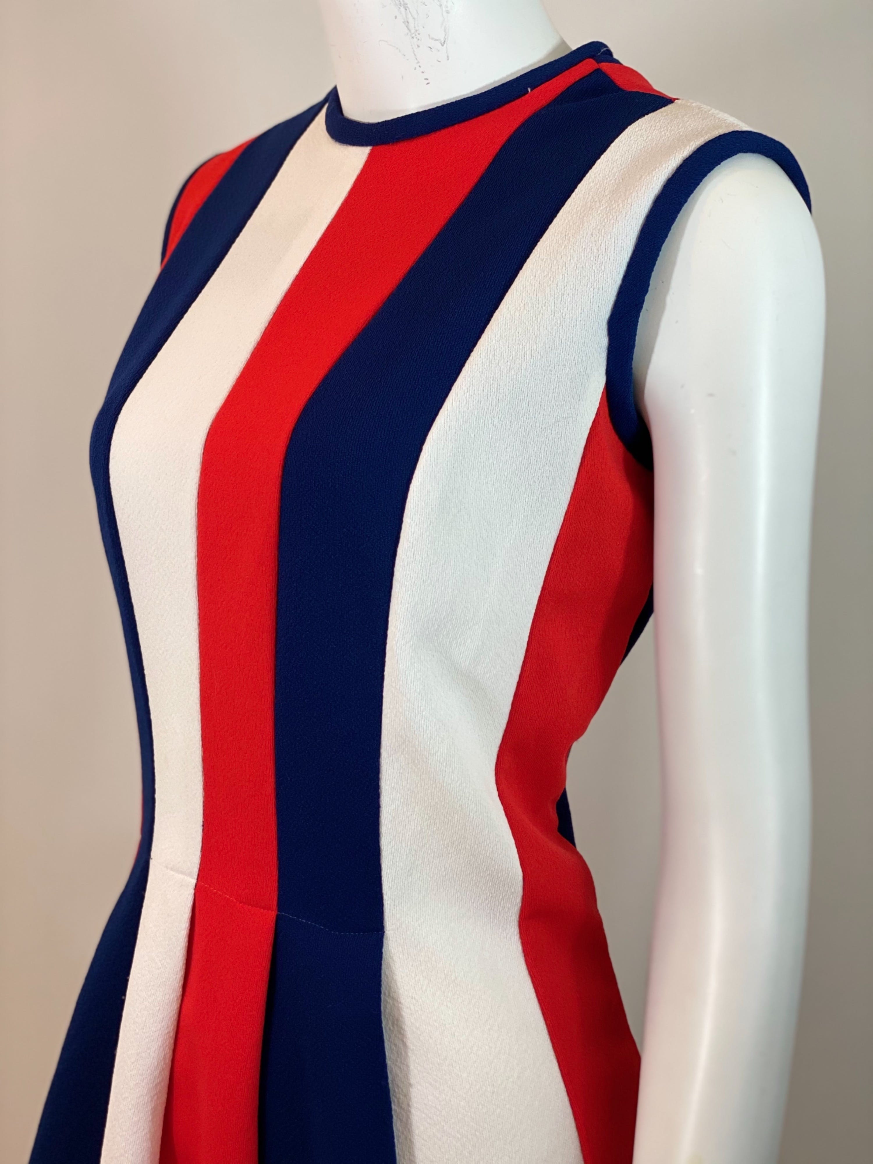 Vintage 60's Red, White and Blue Striped Dress