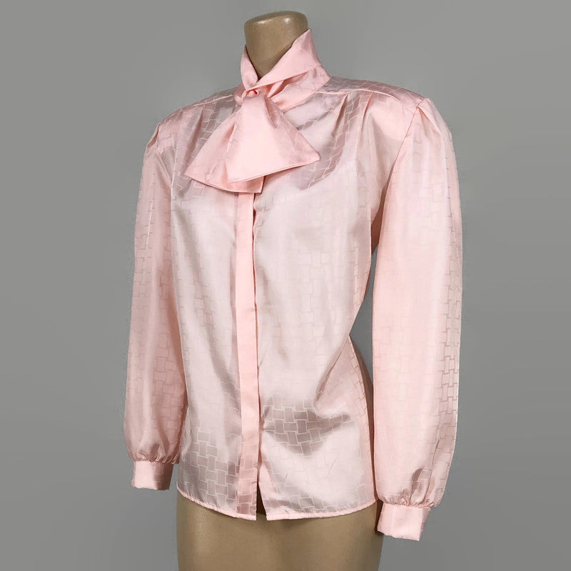 satin bow blouse