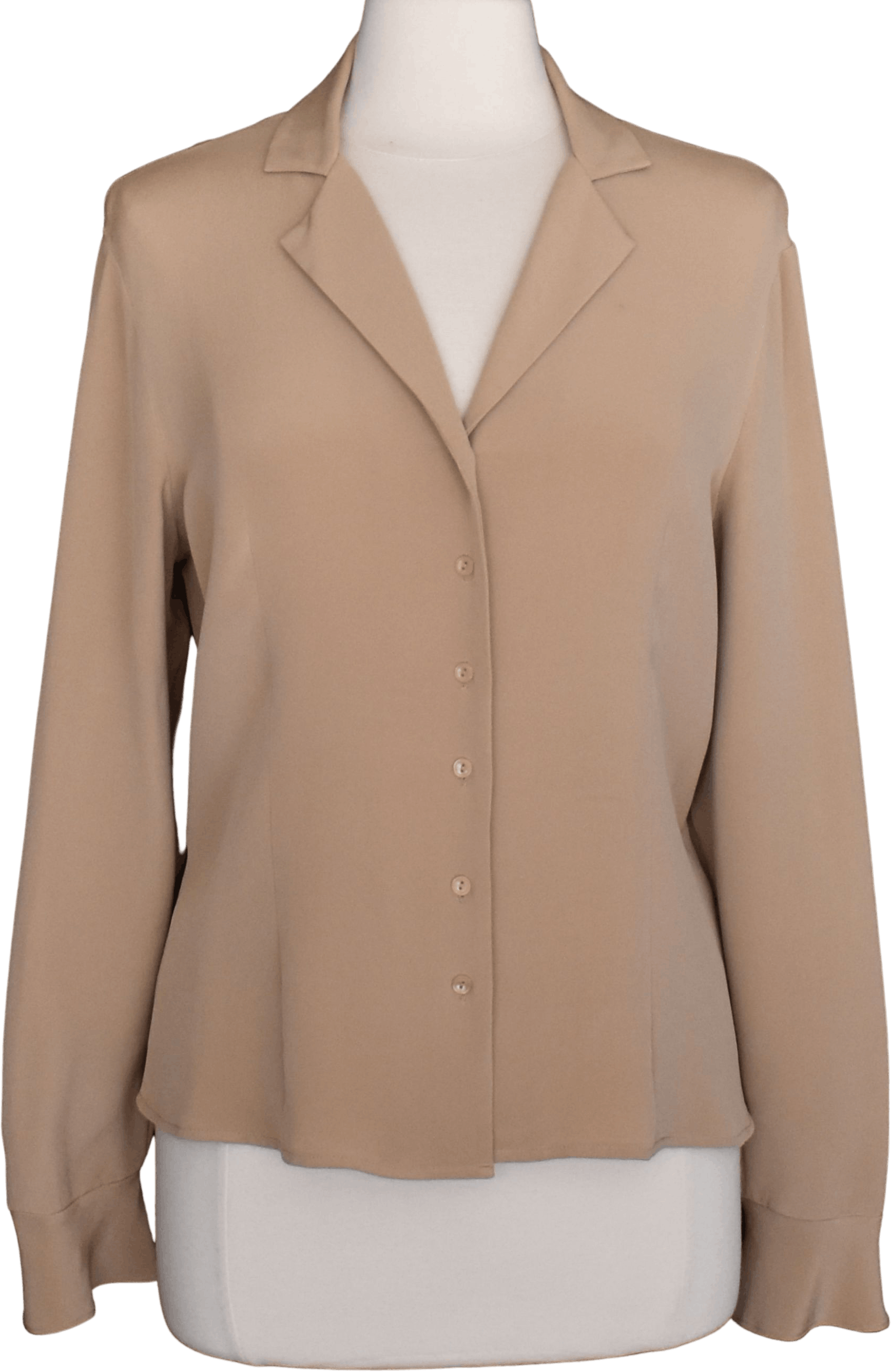 Vintage 90's Mocha Brown Silk Blouse by Casual Corner Shop THRILLING