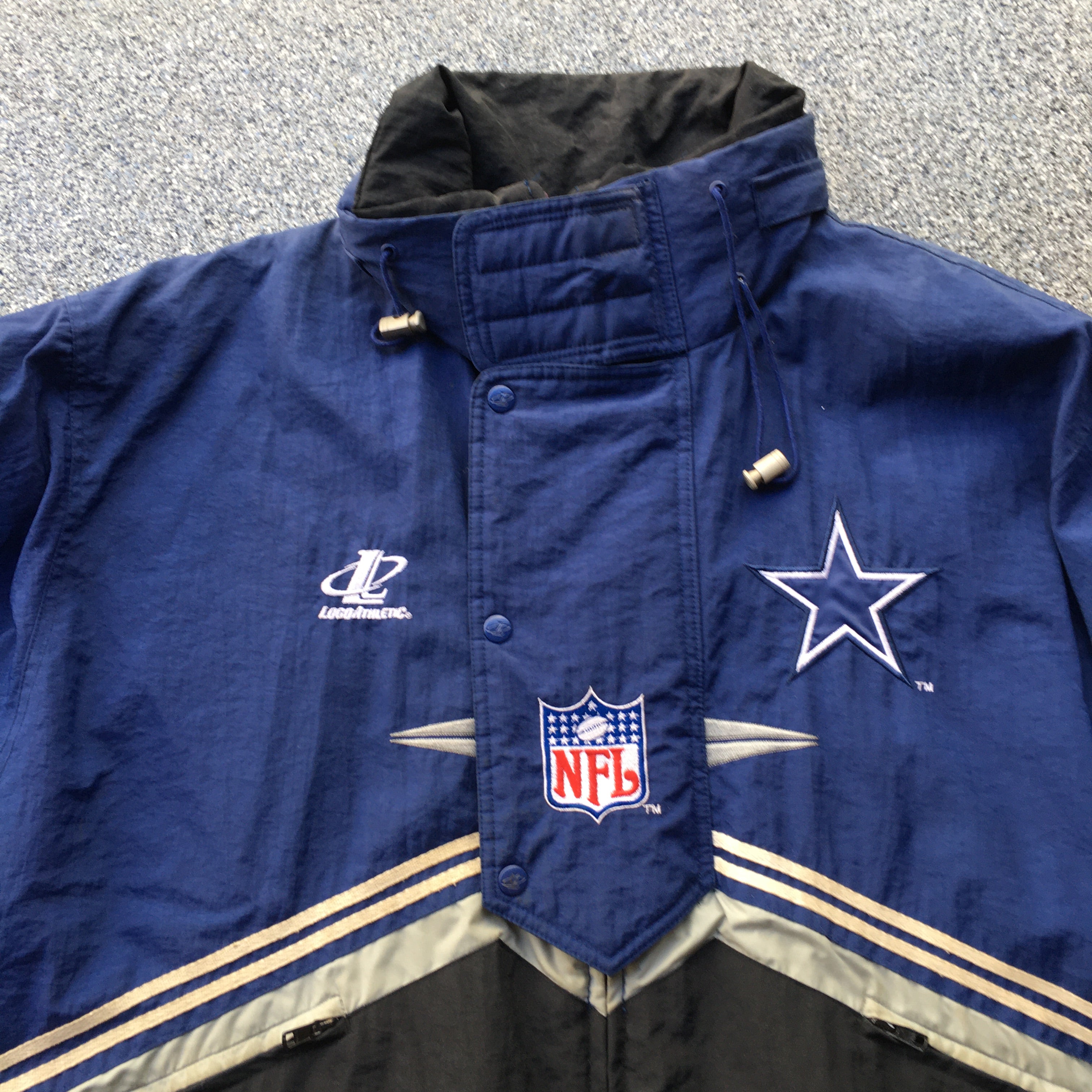 Vintage Dallas Cowboys Logo Athletic NFL Pro Line Puffer Jacket Coat Size  Large