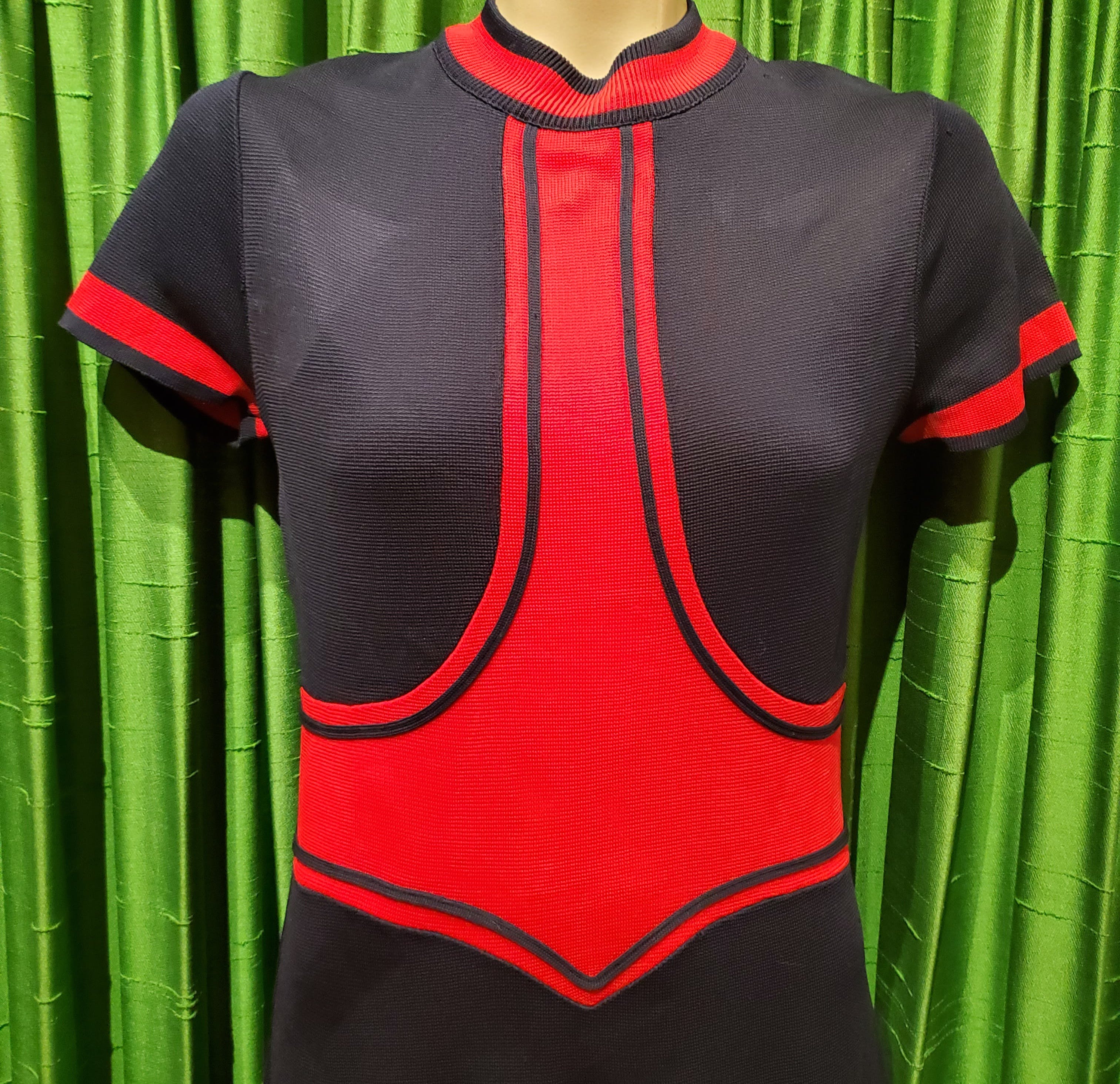 XS 1970s Space Age Mod Maxi Dress