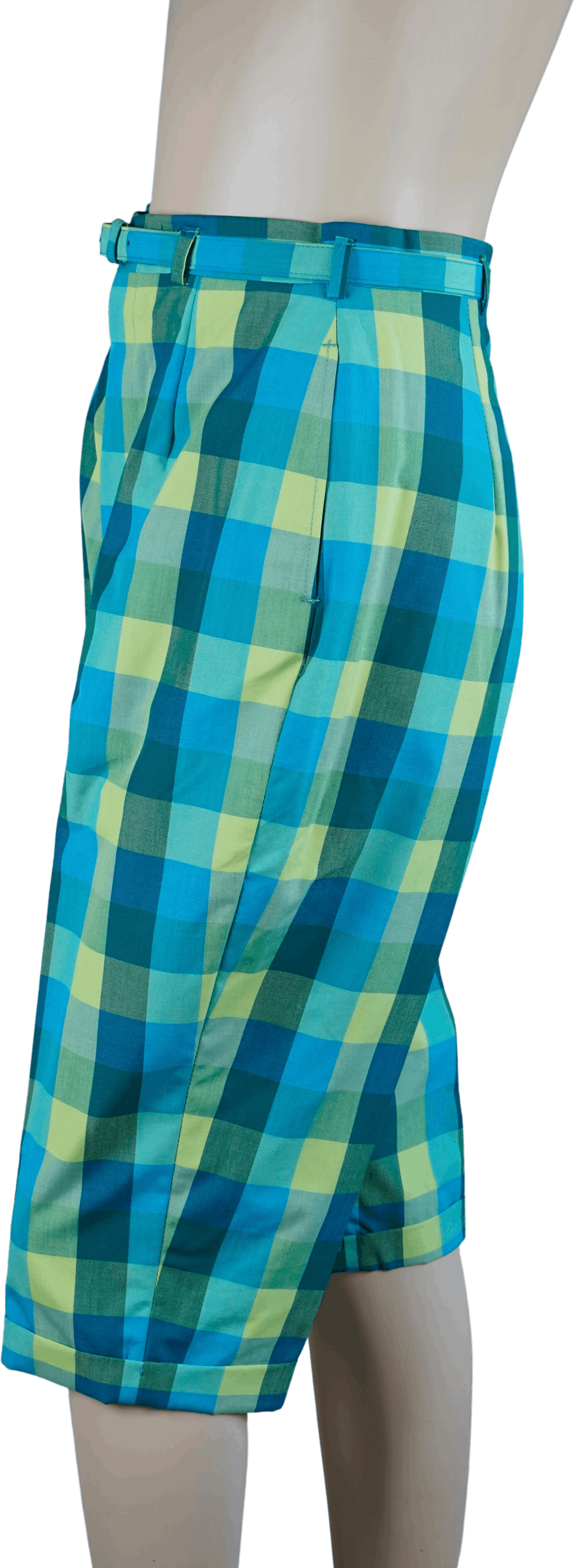 1950s/60s Blue Plaid Pedal Pushers by White Stag