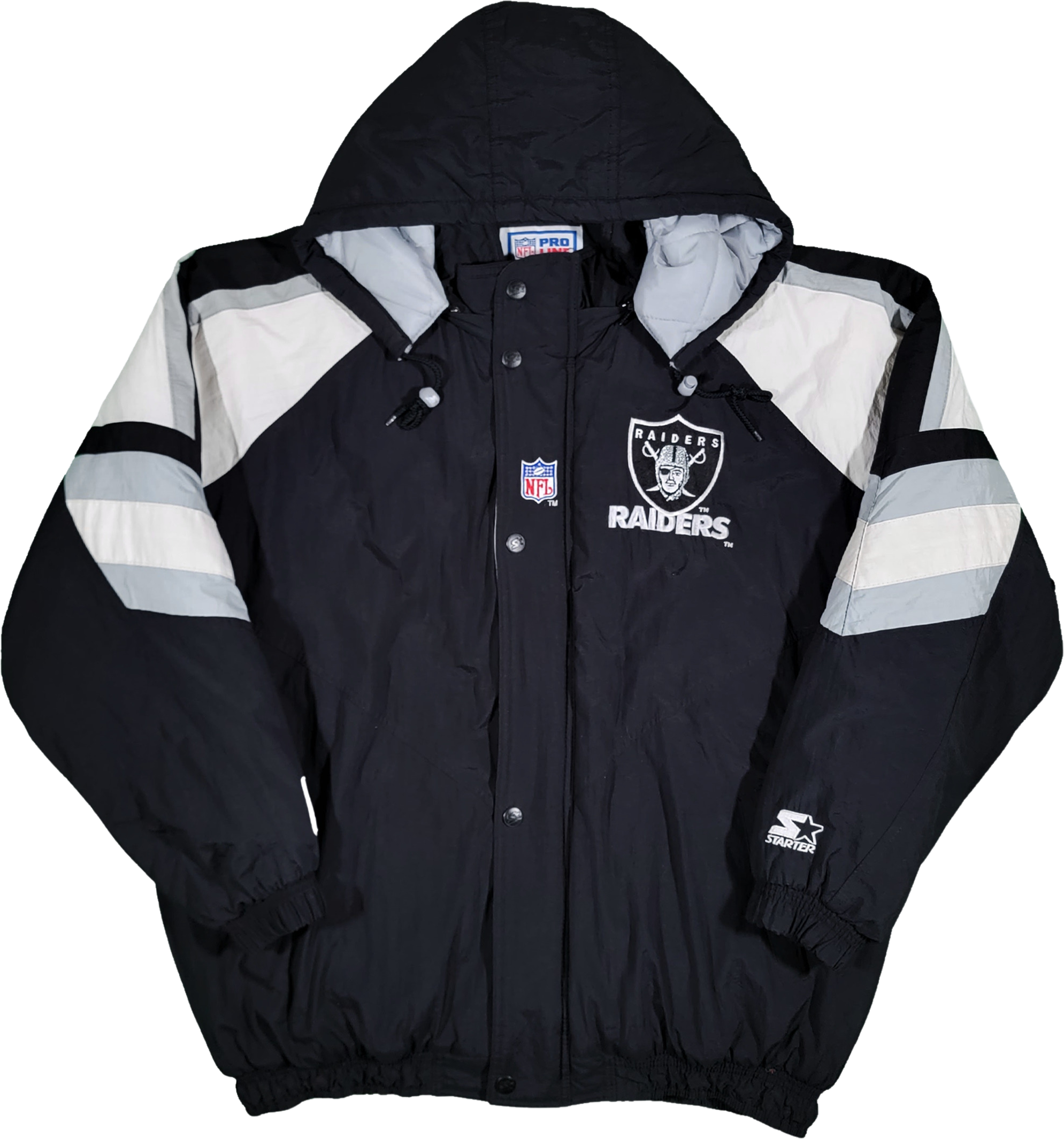 90s Oakland Raiders Vintage puffer jacket. Large