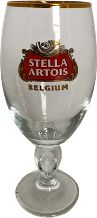 CLASSIC GOLD RIM STELLA ARTIOS BEER GLASS CHALICE – in2retro