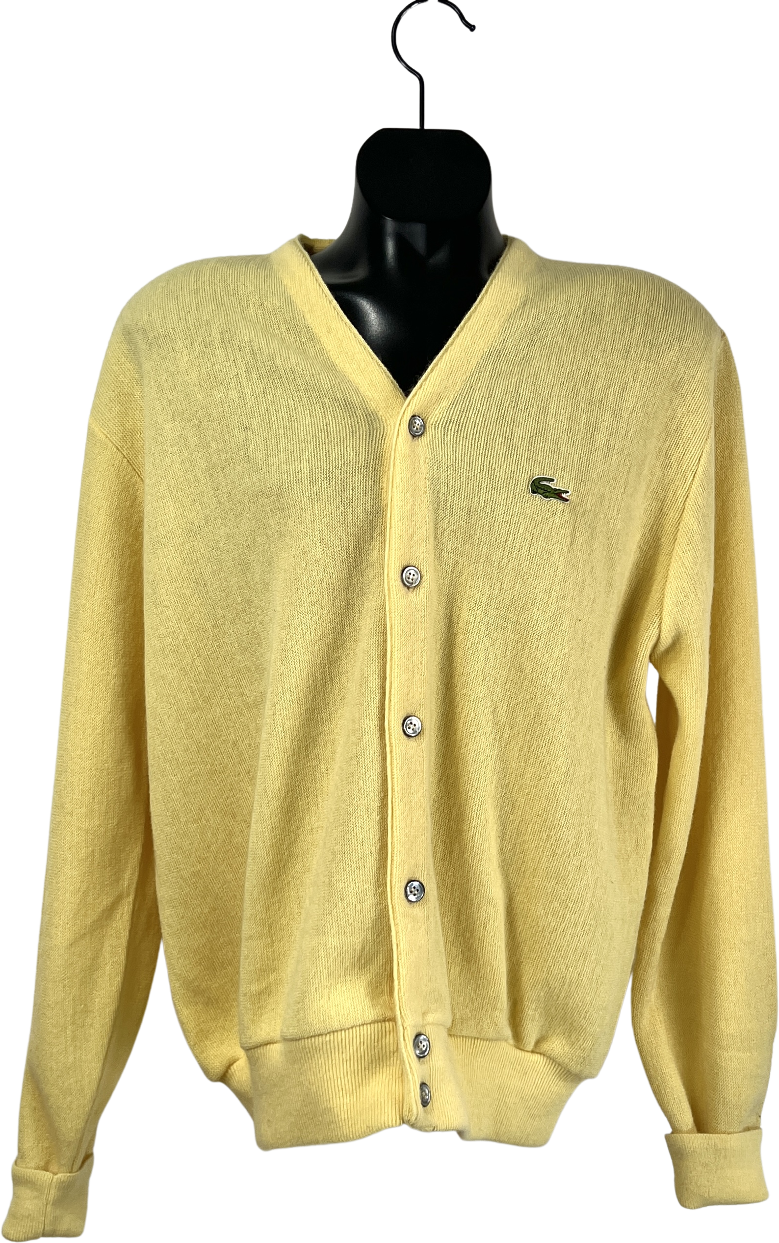 Yellow online lacoste cardigan