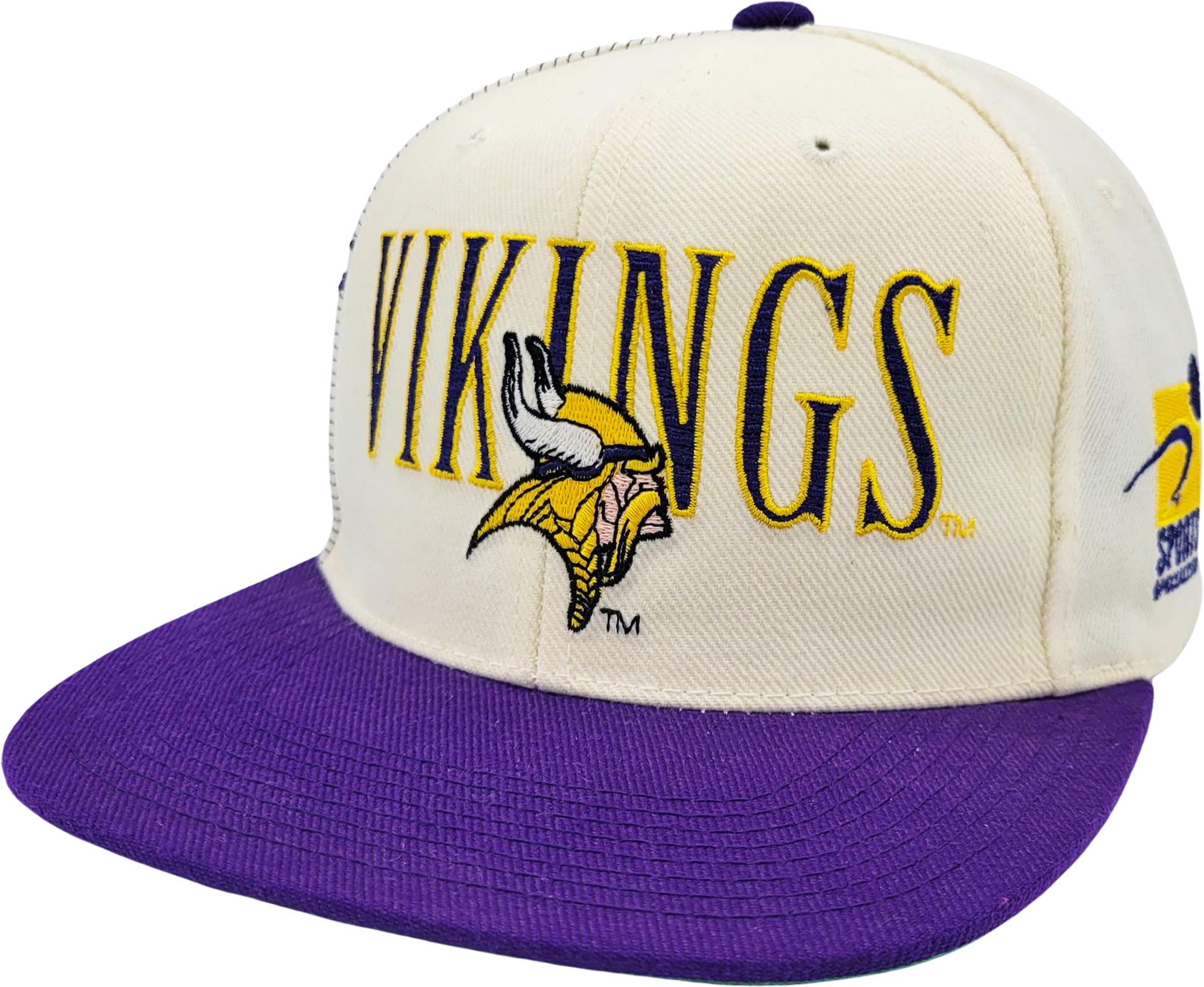 90s Minnesota Vikings Nfl Football Laser Snapback Hat By Sports Specialties