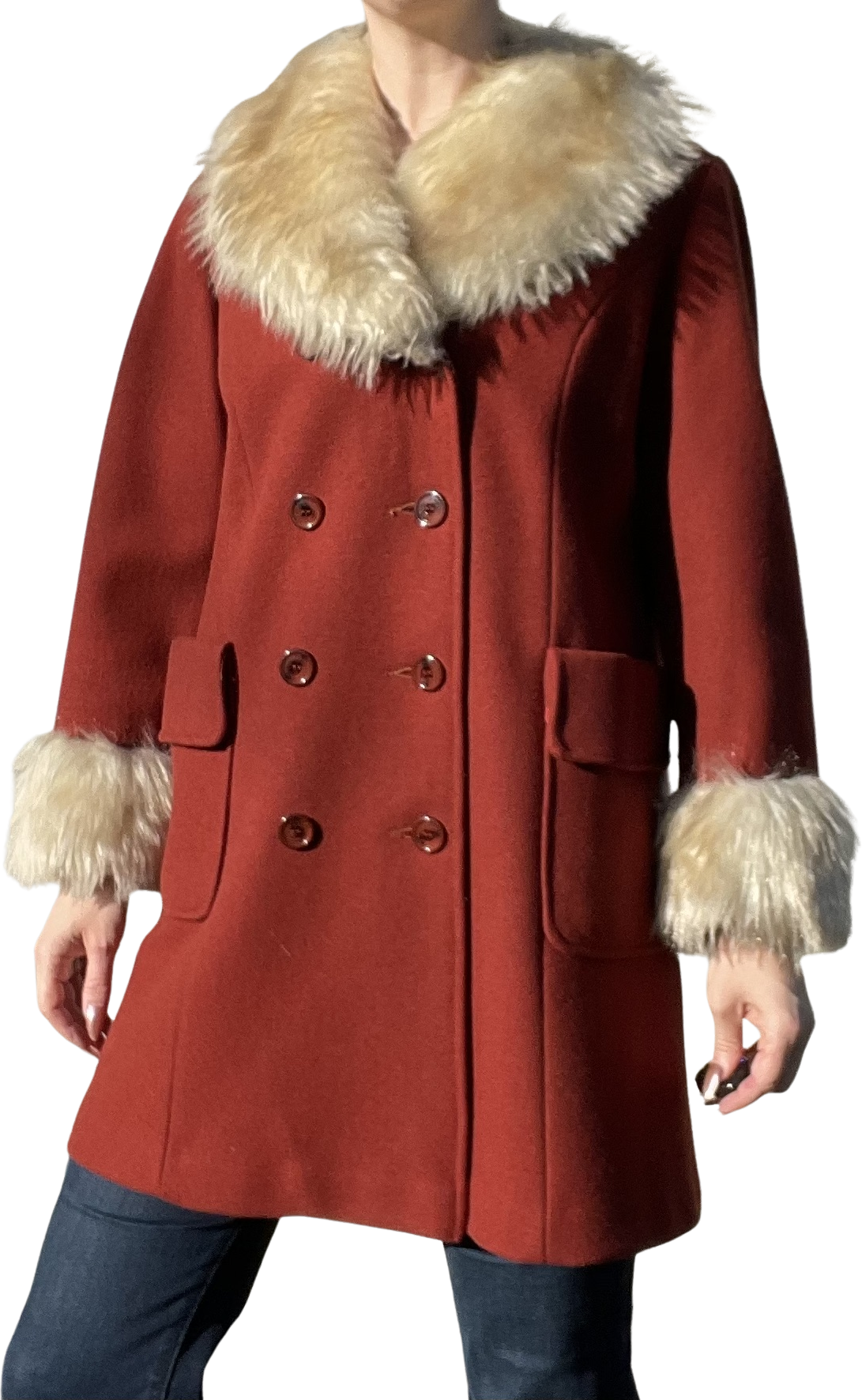 Vintage Sears Wool Coat with deals Fur Collar