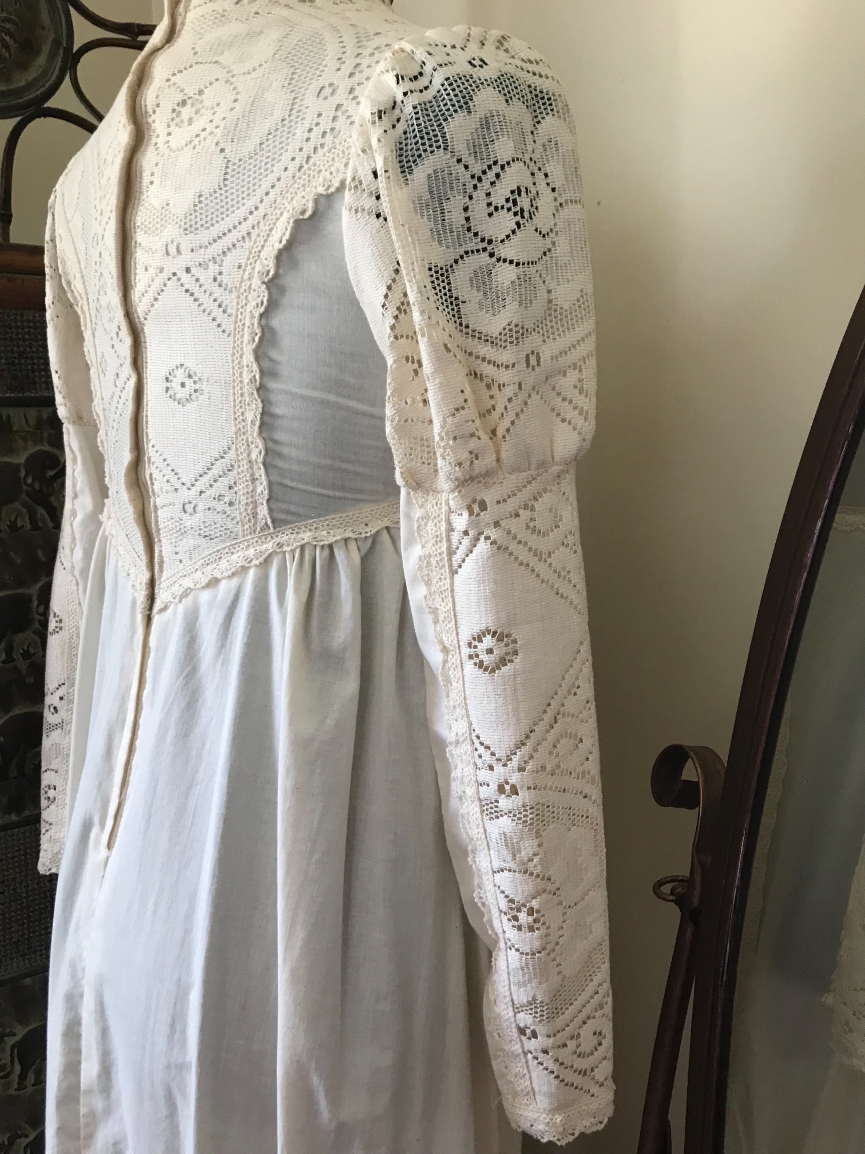 Vintage 70's Gunne Sax Style Lace Maxi Dress | Shop THRILLING