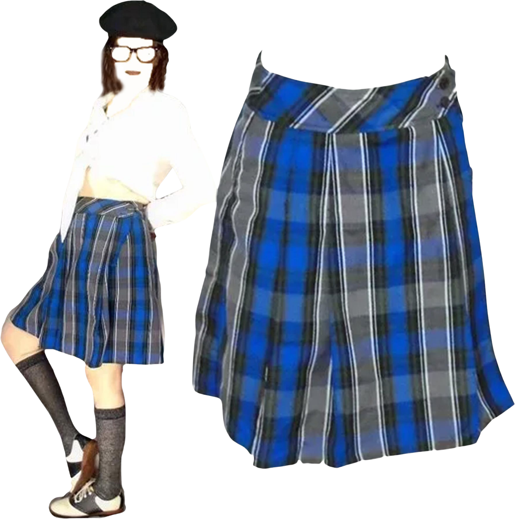 Super Cute 60s/70s School Uniform Plaid Dress Pennys Carol -  Israel