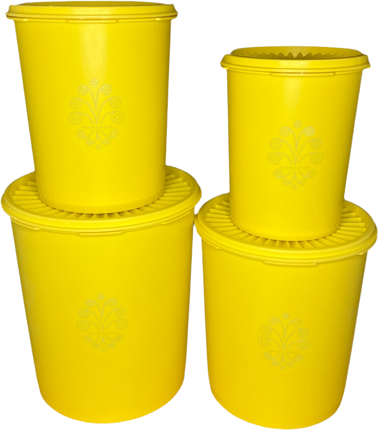 17 Vintage Tupperware Canisters and Lids Tupperware Measuring Cups Orange  Tupperware Bowl Yellow Tupperware Modular 70s Tupperware Set 