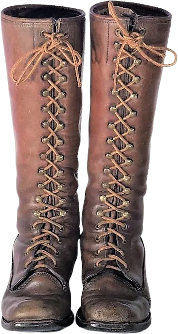 1930's Tall Lace Up Hiking Boots Womens sz 6 - Hippie Tall Lace Up