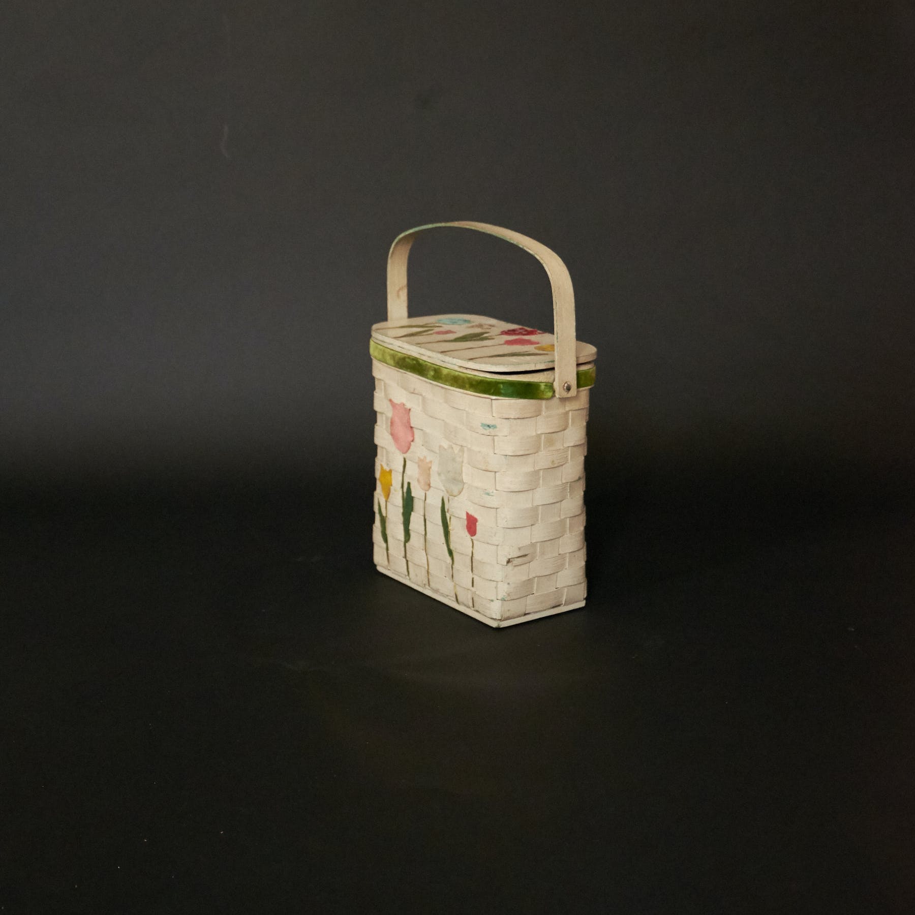 Vintage Felt Flower Basket Purse Shop THRILLING