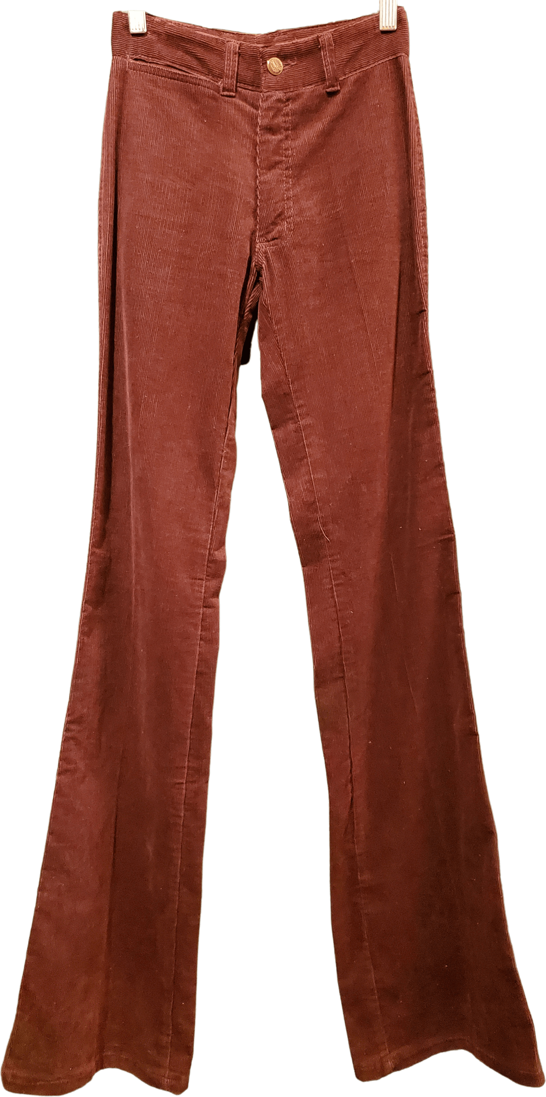 Vintage 70's/80's Brown Corduroy High Waist Flair Pants by Chemin