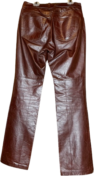 Gap 100% Leather Solid Brown Leather Pants Size 0 - 71% off