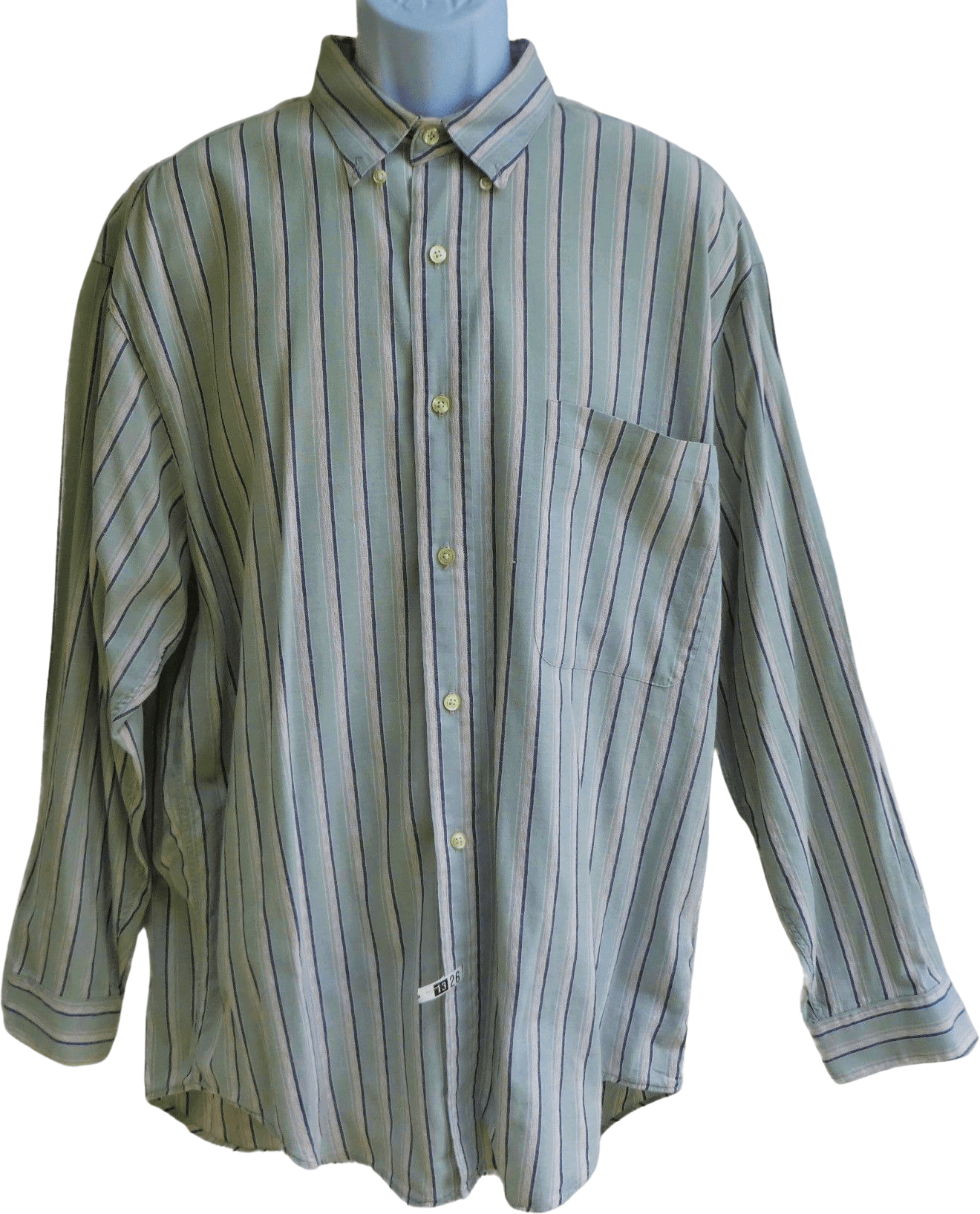 Vintage 80s/90s Stripe Shirt Long Sleeve Cotton Usa Mens Large By