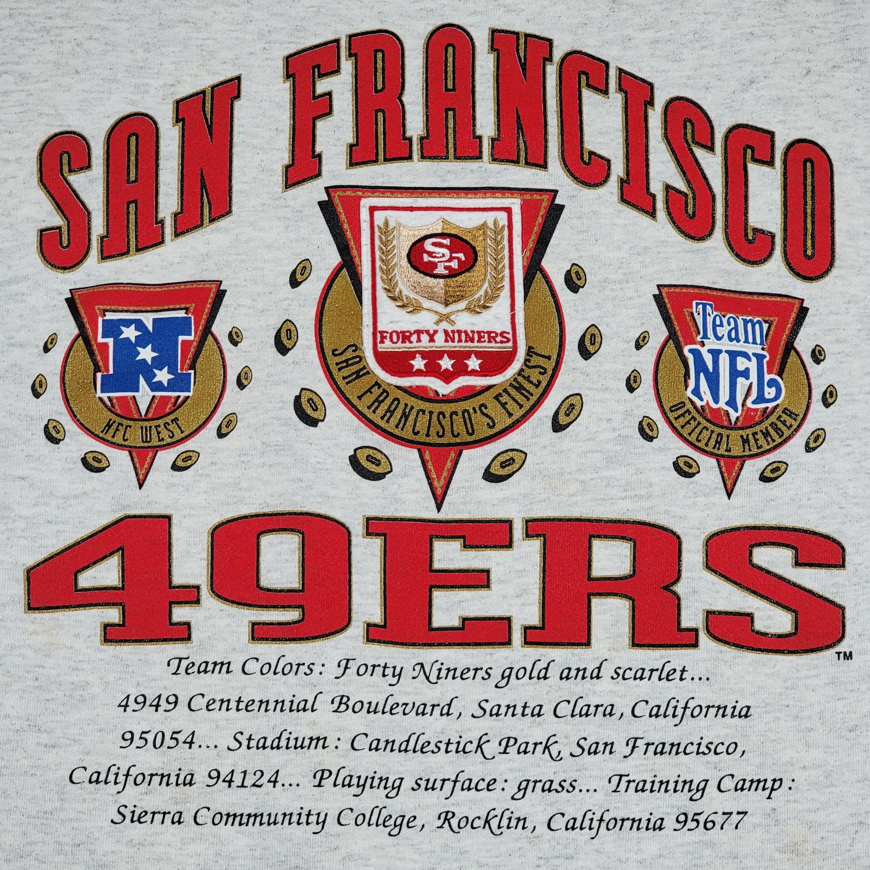 Vintage 49ers Forty Niners Sweatshirt From 80's 90's 