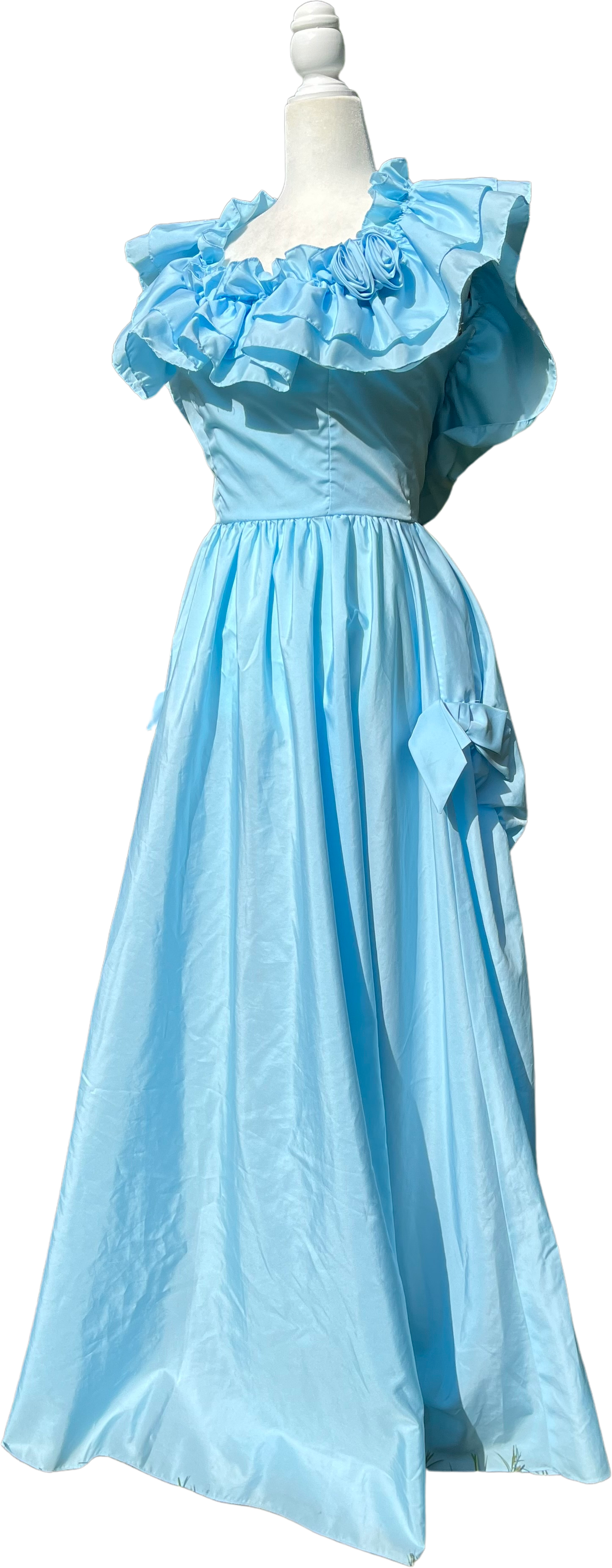 Blue 80s prom sales dress