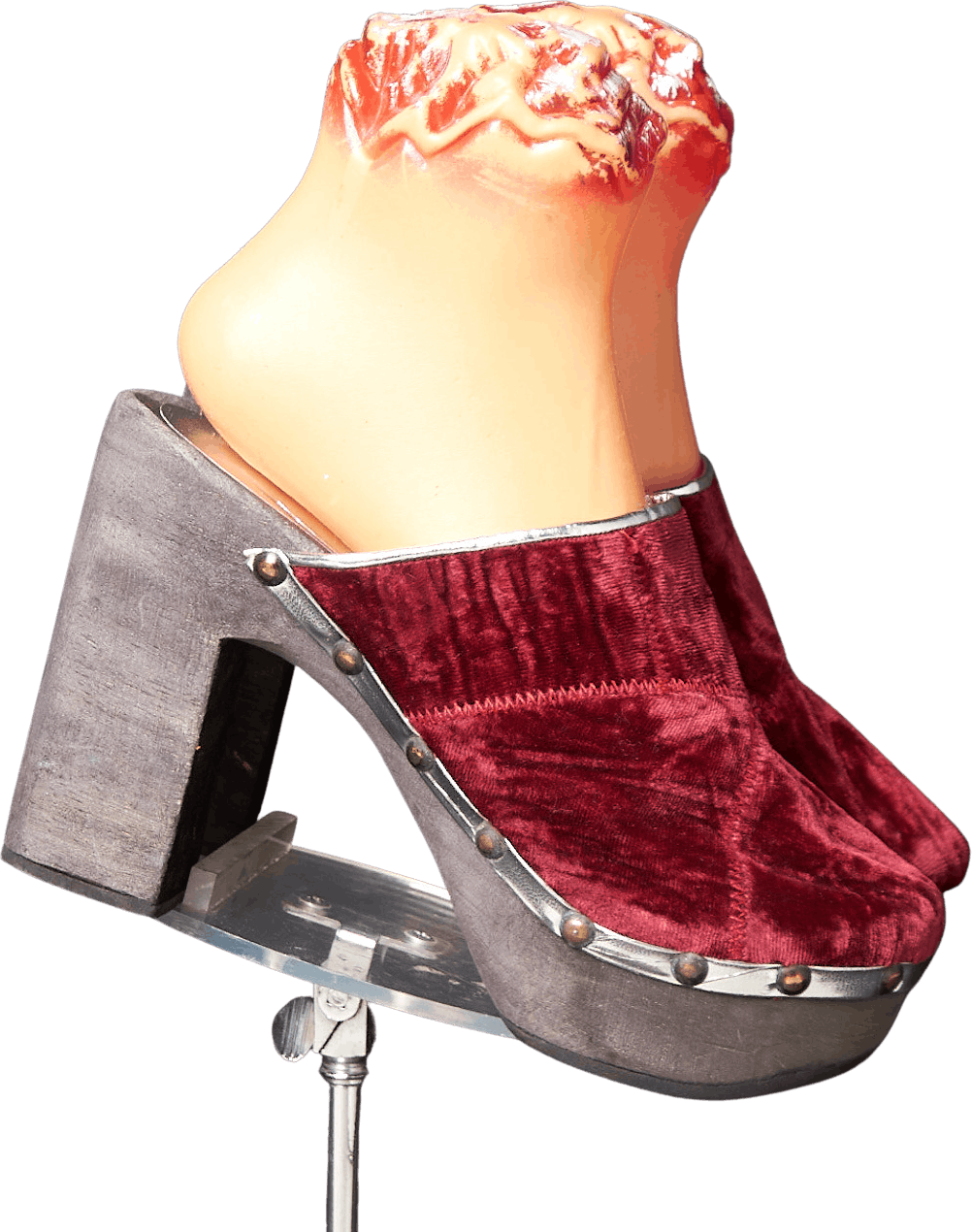 Gorgeous Velvet Grunge Chunky Platform Mules