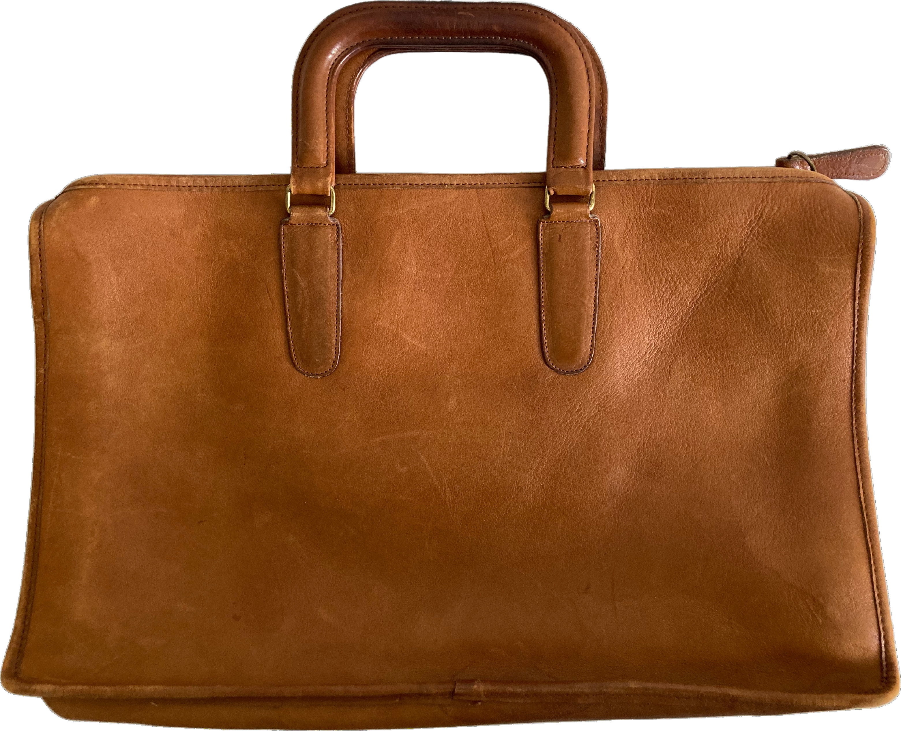 Vintage 90s Briefcase Style Brown Leather Bag By Coach