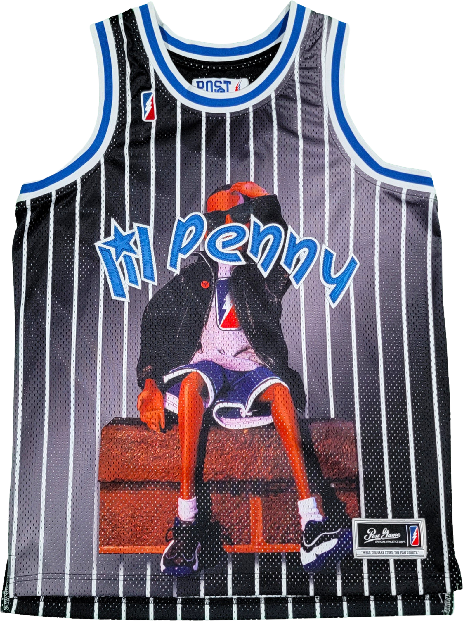 Vintage Orlando Magic Penny Hardaway Basketball Jersey Mens Medium Black  Stripes