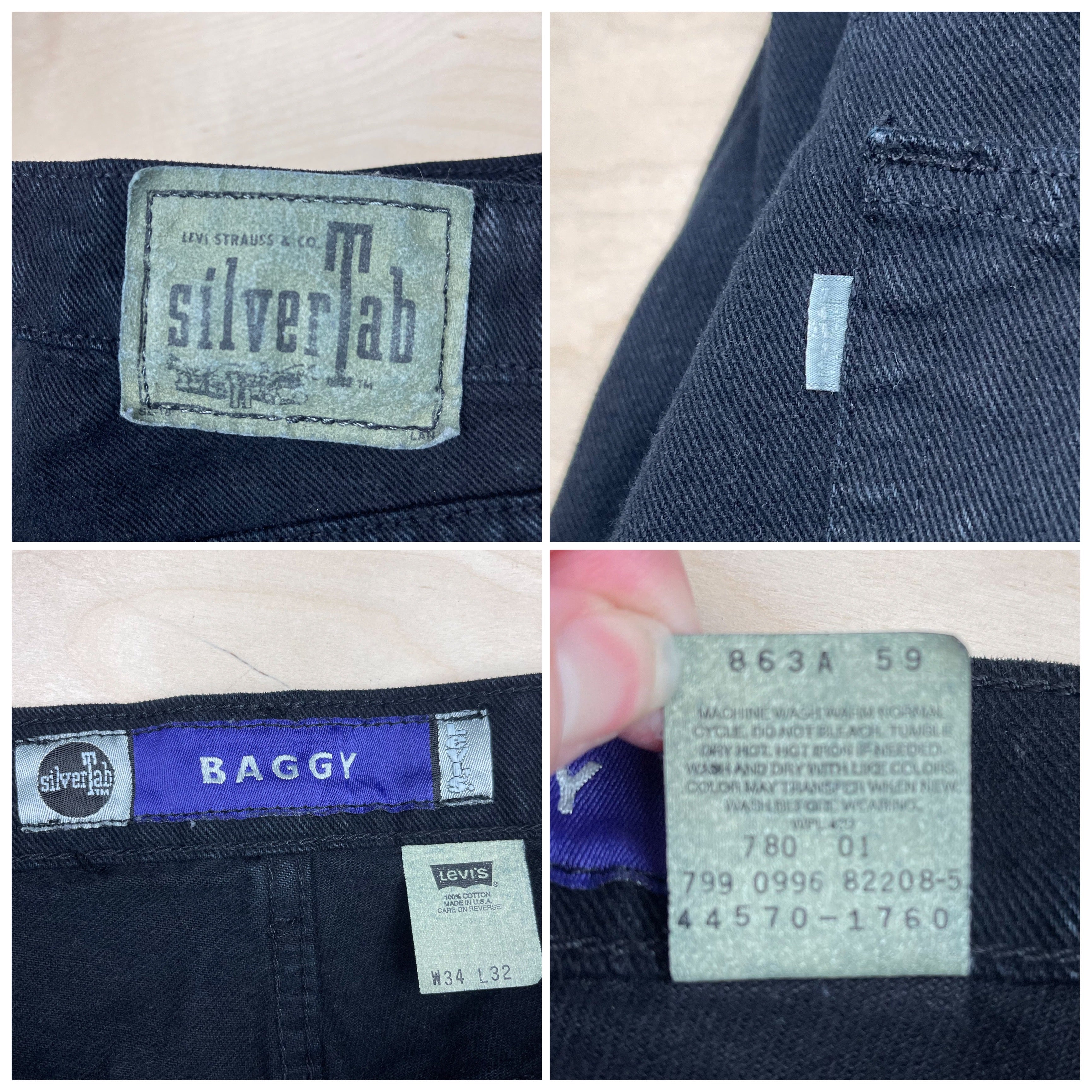 Vintage 90s Men's Levi's Silver Tab Black Baggy Fit Jeans By Levi's | Shop  THRILLING