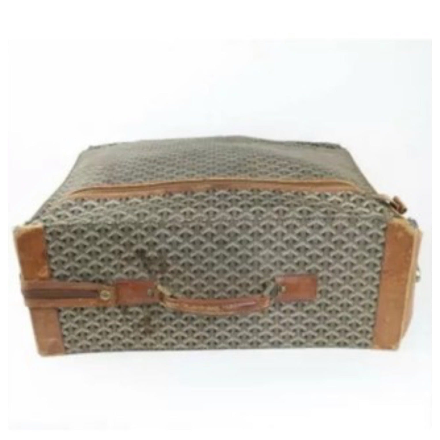 Lot - GOYARD Suitcase in Goyard canvas, natural leather and lozine