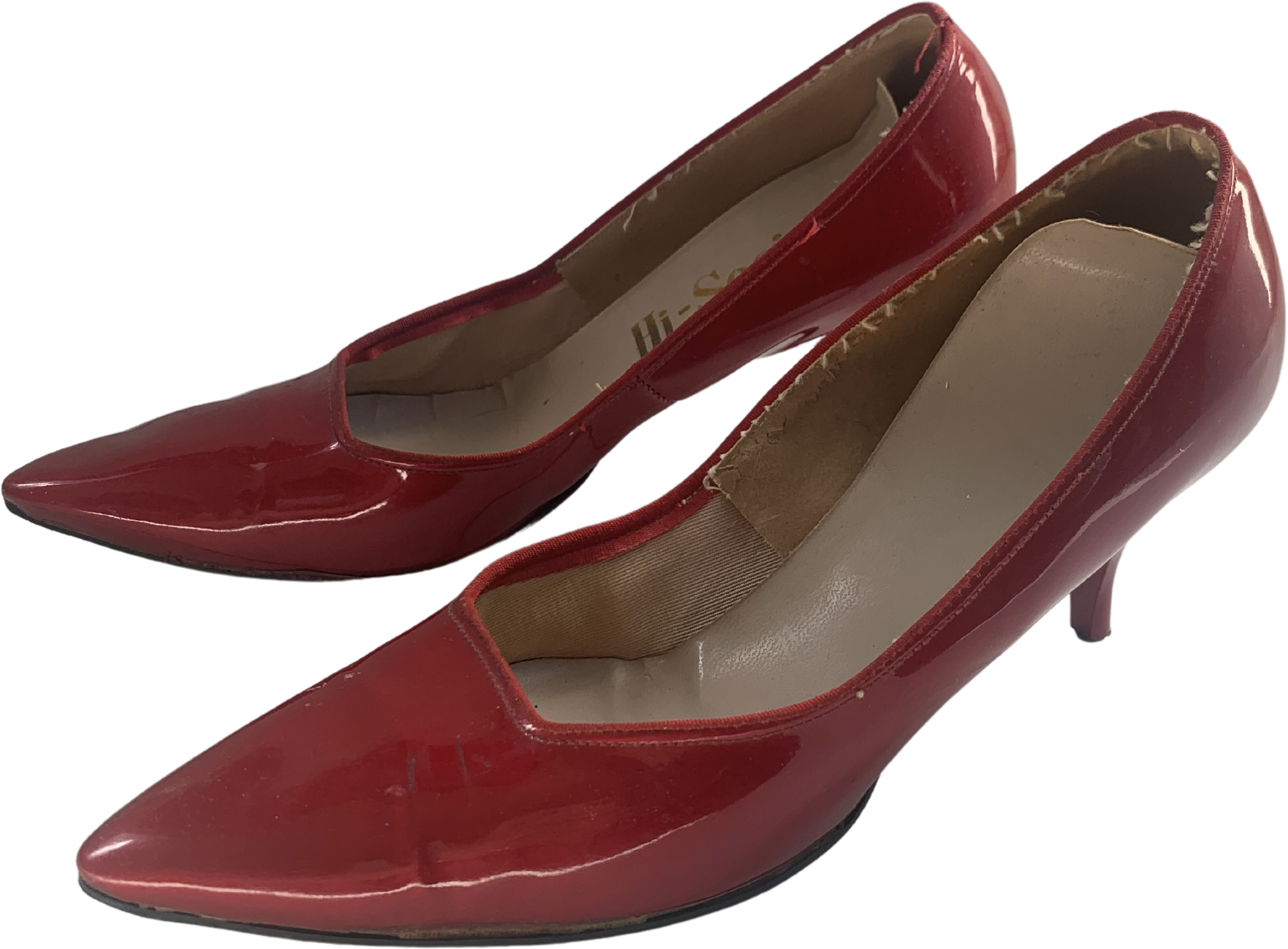 1960s Red patent Leather Stiletto Heels For Sale at 1stDibs