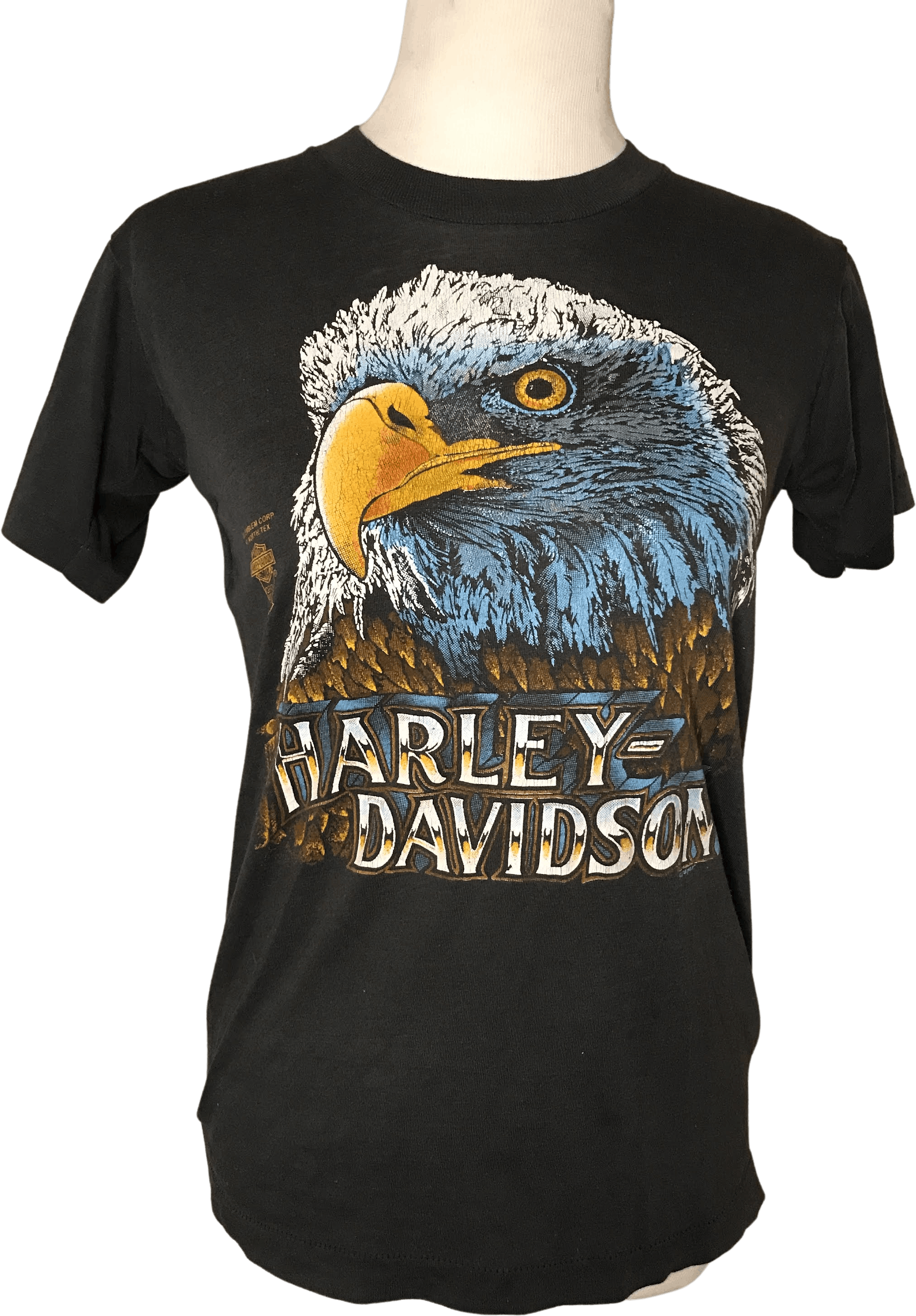 Vintage 80s/90s 3d Emblem Harley Davidson Eagle Crew Neck Shirt By