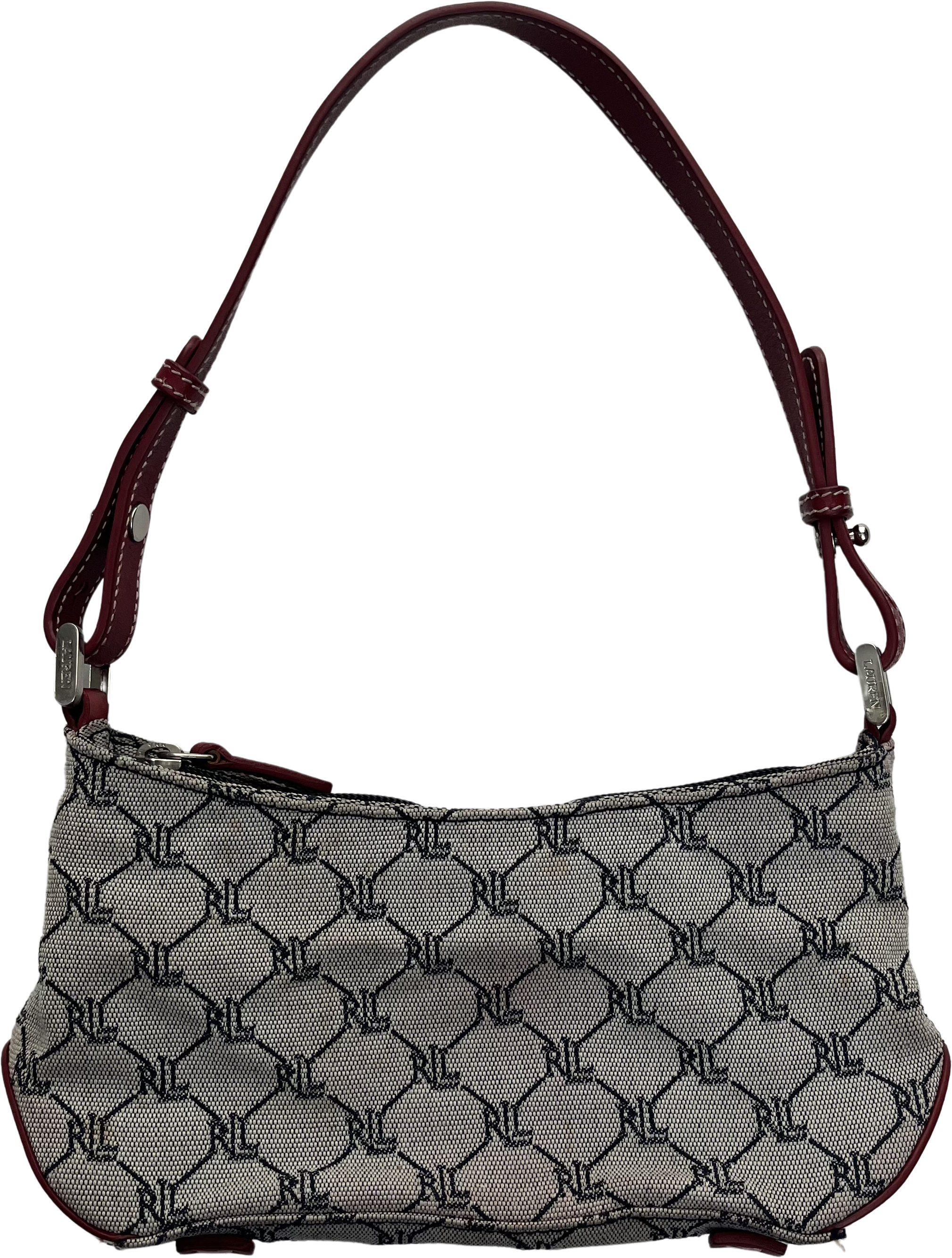 00s Vintage Denim Monogram Shoulder Bag By Ralph Lauren Shop THRILLING