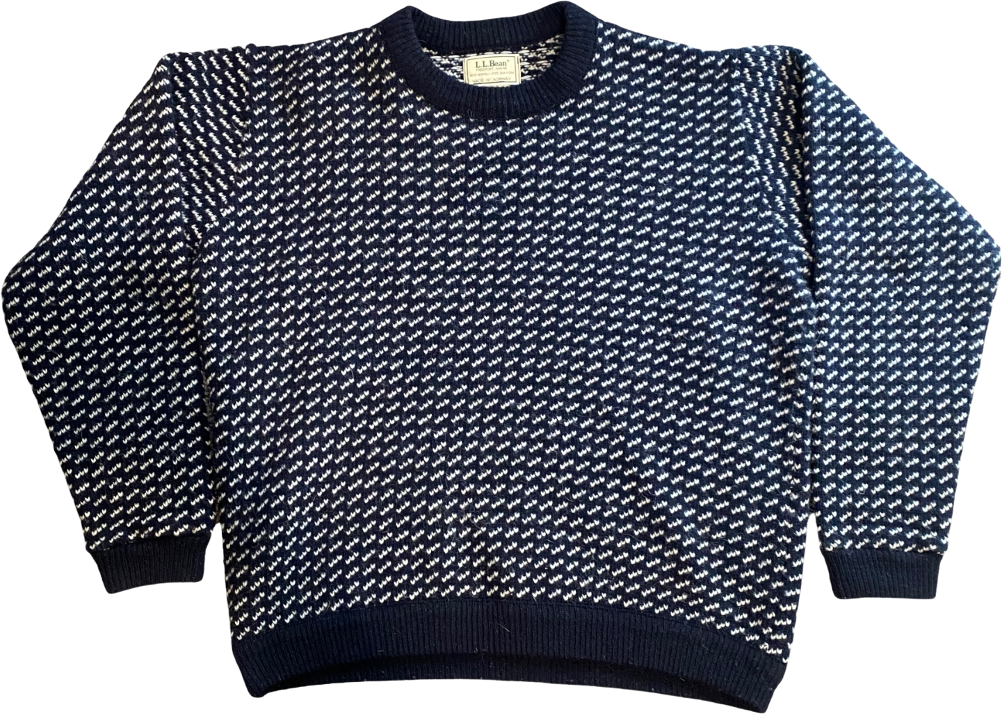 Vintage 80s/90s Birdseye/fisherman Wool Blend Sweater Norway Xl By