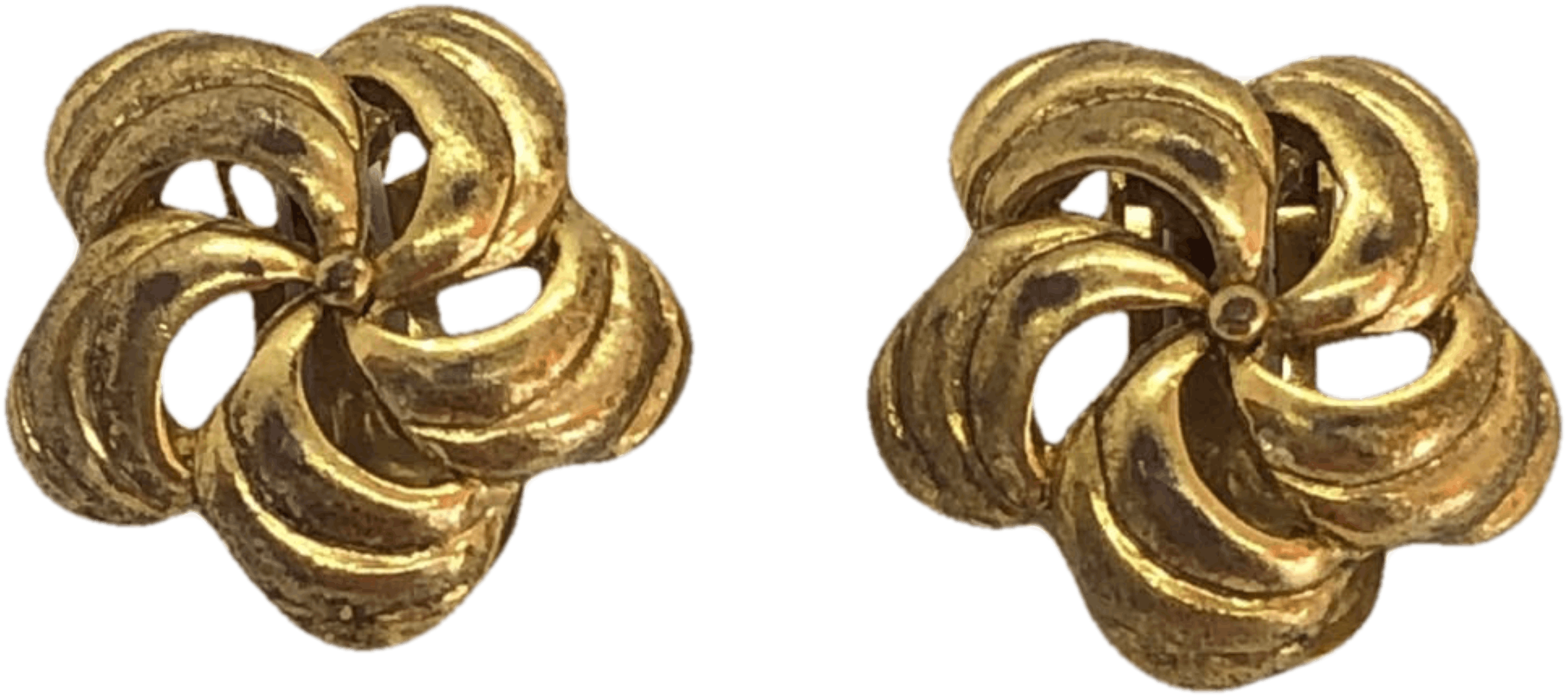 Vintage Gold Flower Clip Ons Shop THRILLING