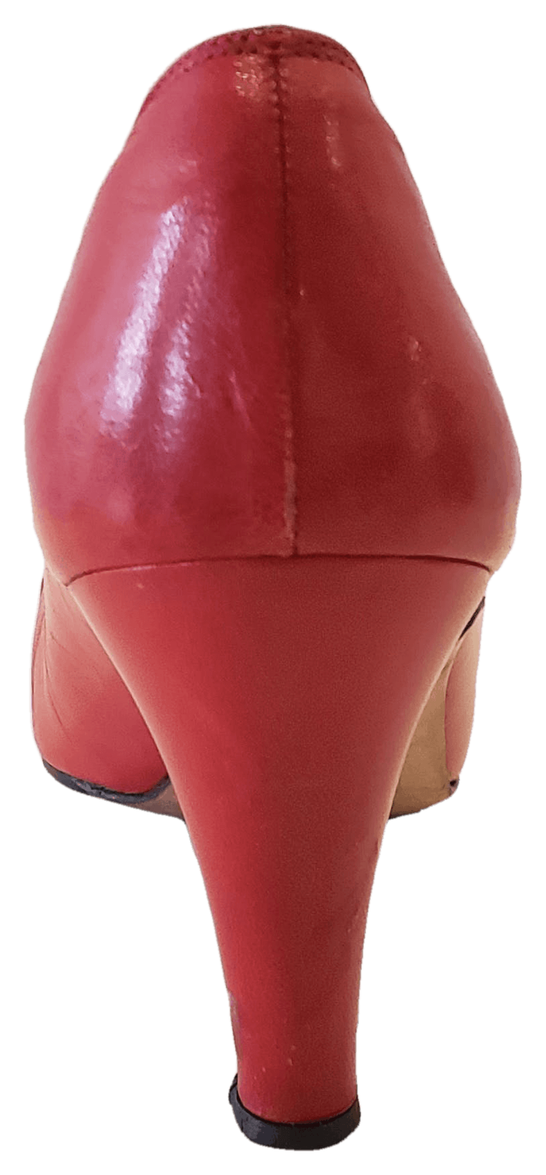 Vintage Red Closed Toe Heels with Bows by Salvatore Ferragamo Shop