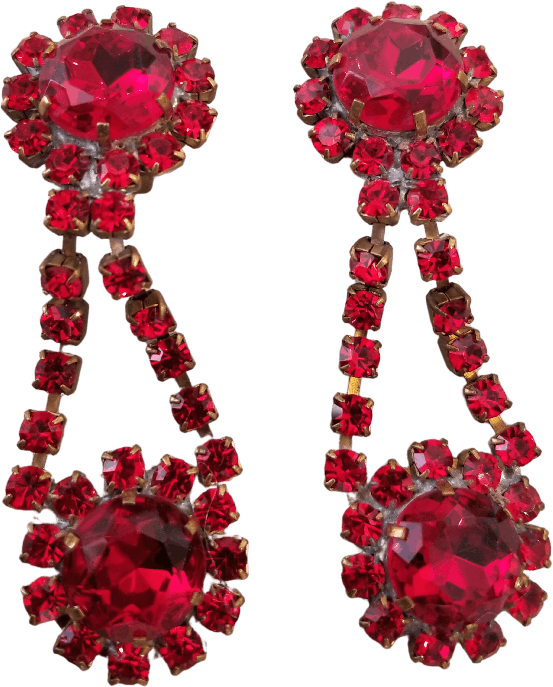 Ruby clip on earrings Clearance