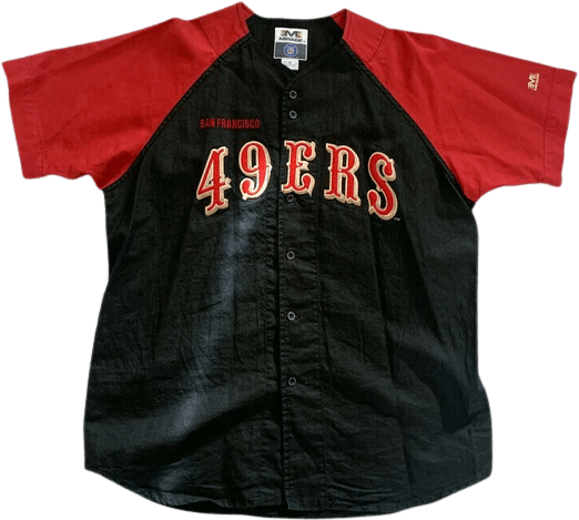 49ers Baseball Jersey Red Black