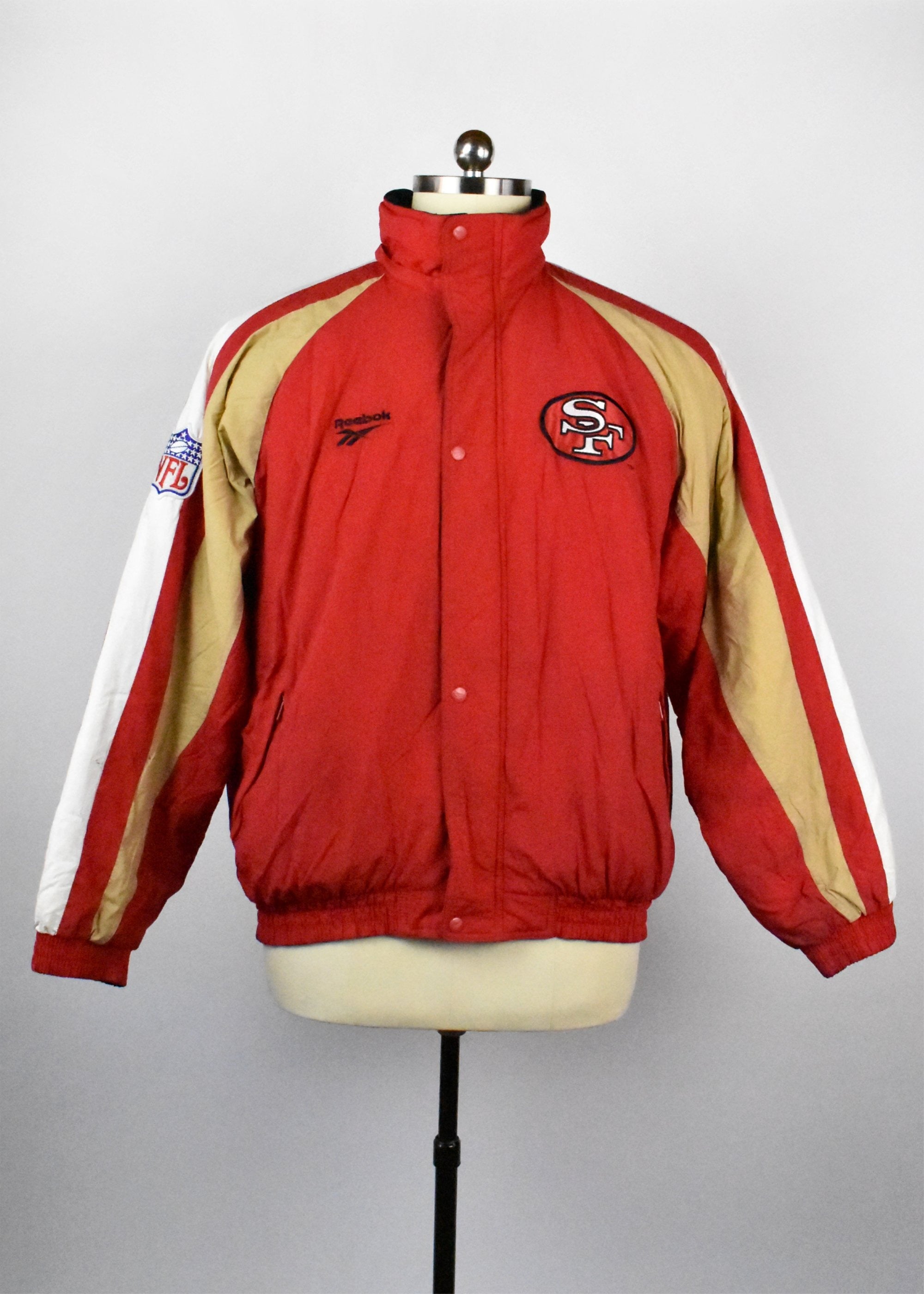 Men's Vintage Reebok NFL Pro Line San Fransisco 49ers Windbreaker Jacket Sz  XL