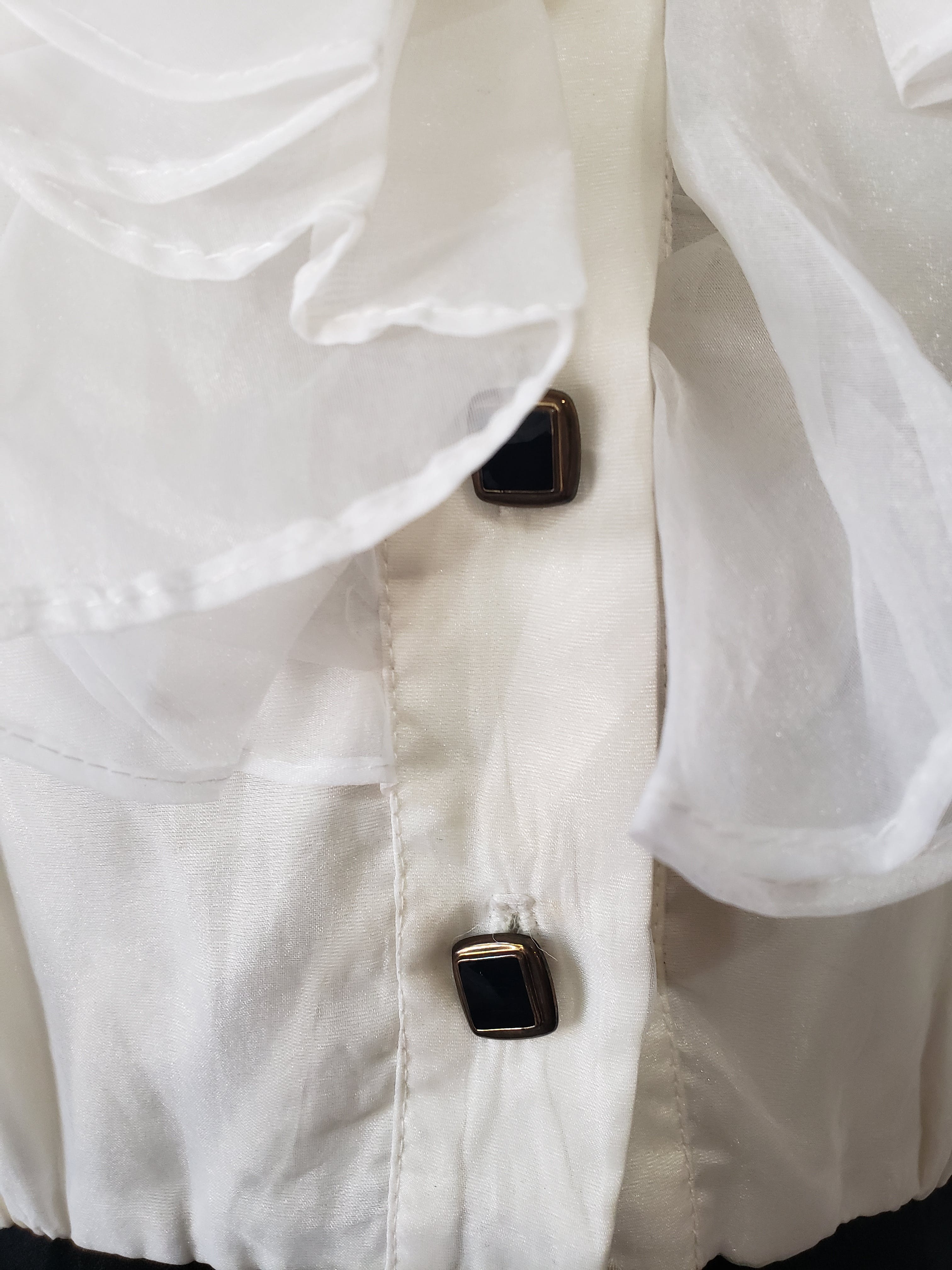 Sheer Collar White Shirt