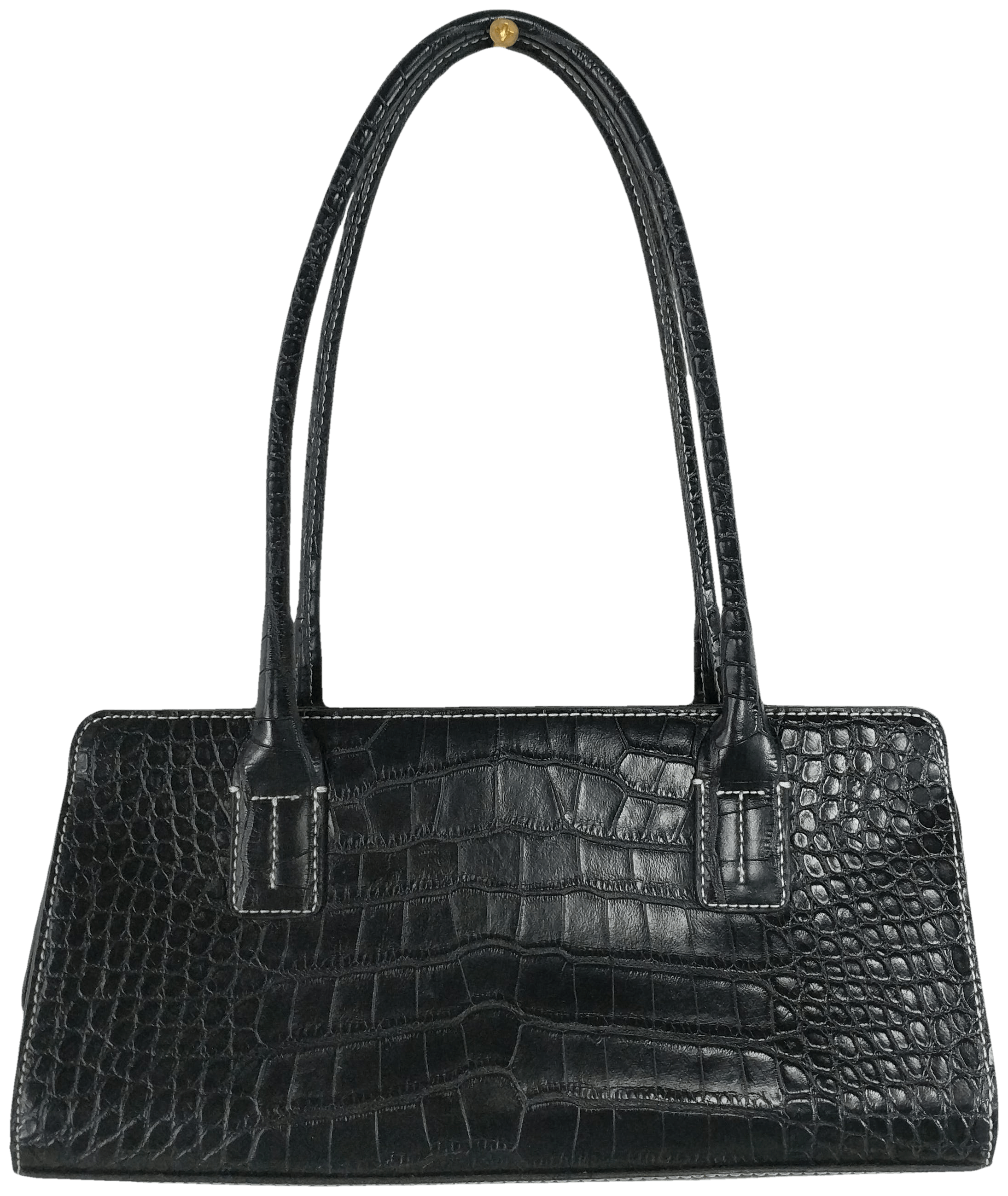 Vintage 90's Black Crocodile Shoulder Bag by Tommy Hilfiger Shop