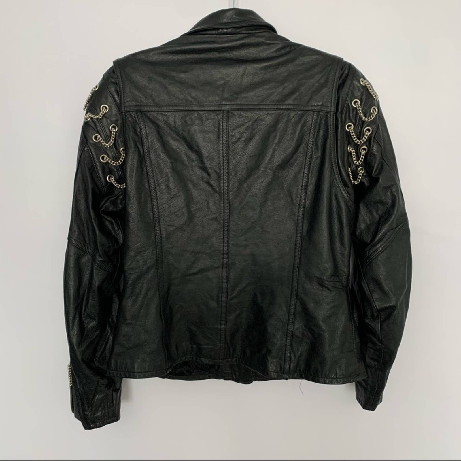 Vintage Harley-Davidson Black Leather Chain Jacket by Harley-Davidson |  Shop THRILLING