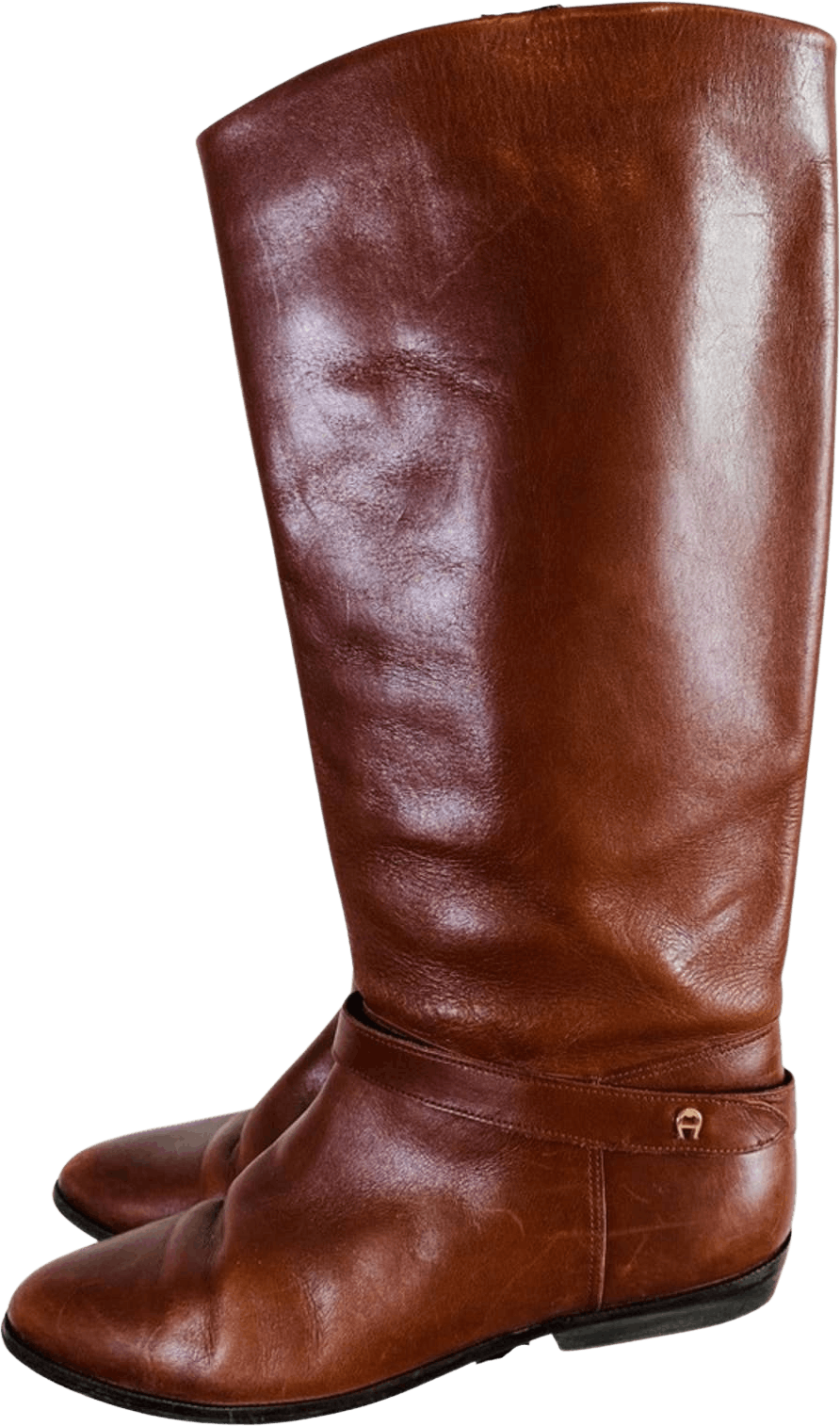 Vintage Gorgeous Cognac Genuine Leather Riding Boots by Etienne