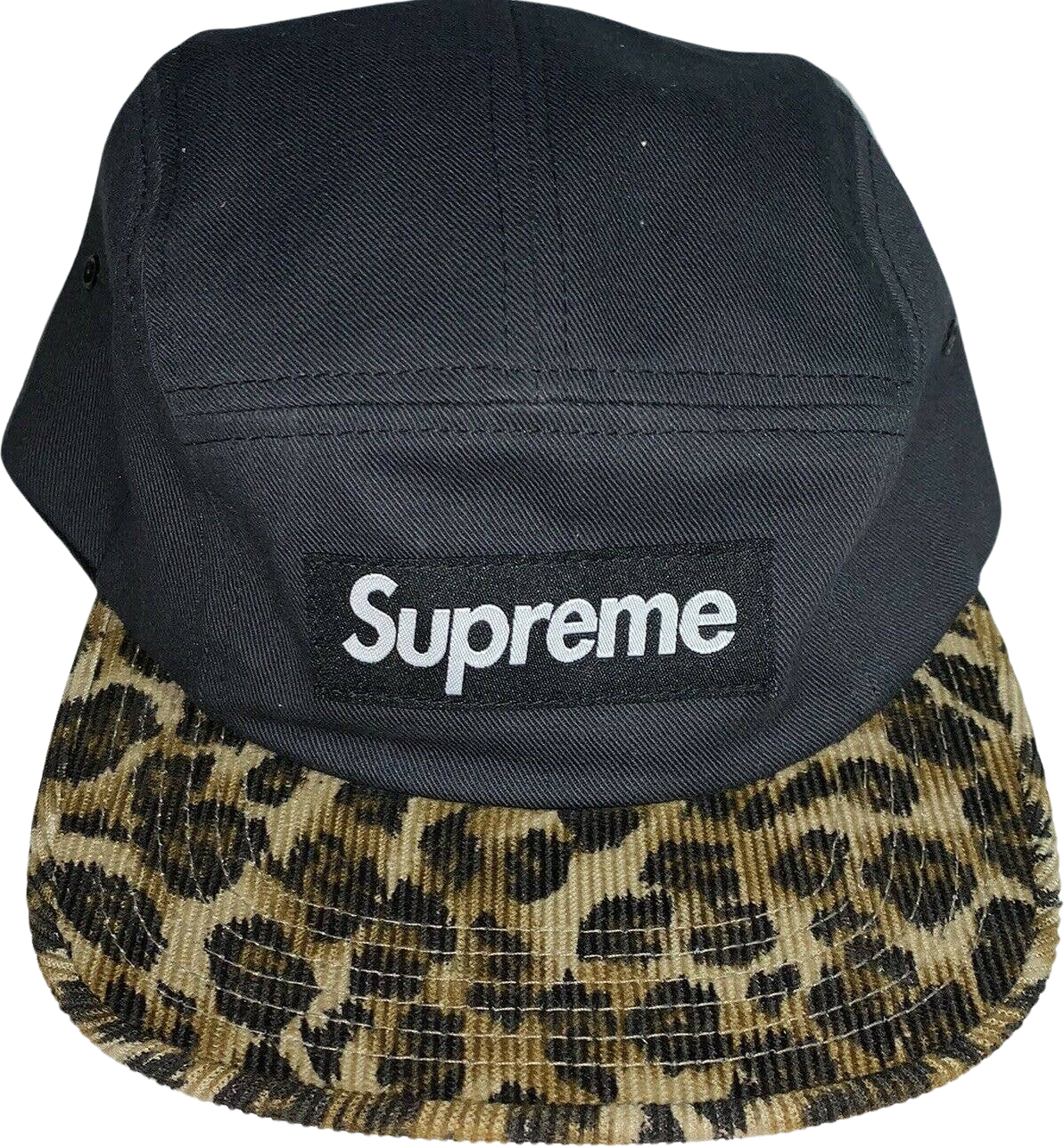 Vintage Black Leopard Print Baseball Cotton Cap by Supreme | Shop