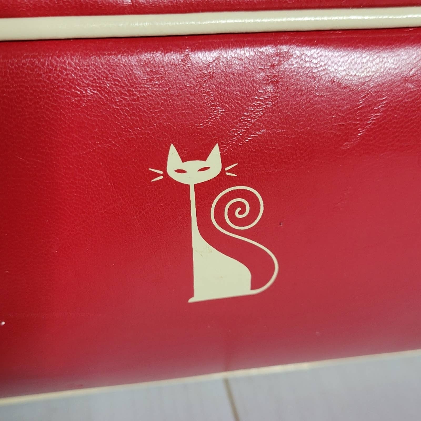 Red Tango Tokyo Bay Mini Bowling Bag Purse Cat Handbag Brown And Pink 9x 9