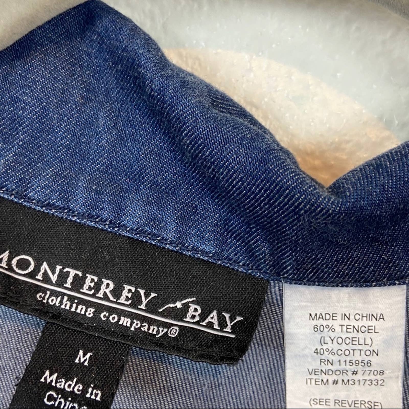 Vintage Monterey Bay Clothing Stretch Denim Shirt by Monterey Bay