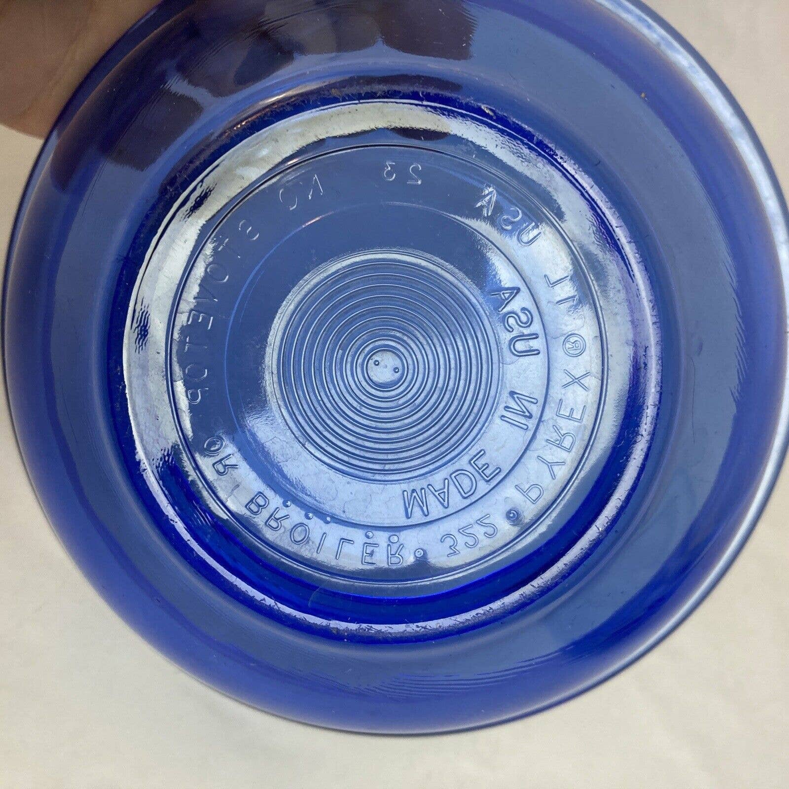 Vintage Pyrex Cobalt Blue Mixing Bowl 1 1/2 Qt 323 Pyrex Nesting Bowl Blue  Glass Bowl 