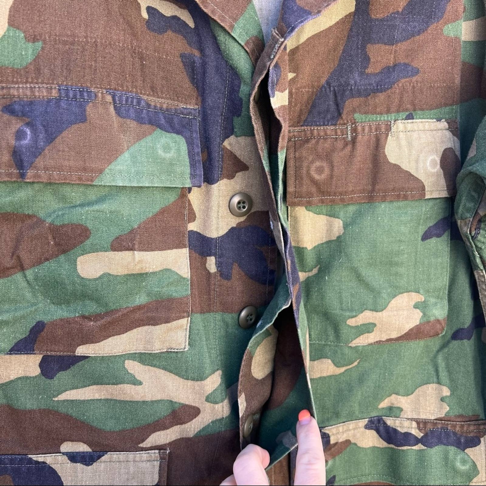 Vintage 80s 90s US Army Camo BDU 4-Pocket Jacket hotsell coat